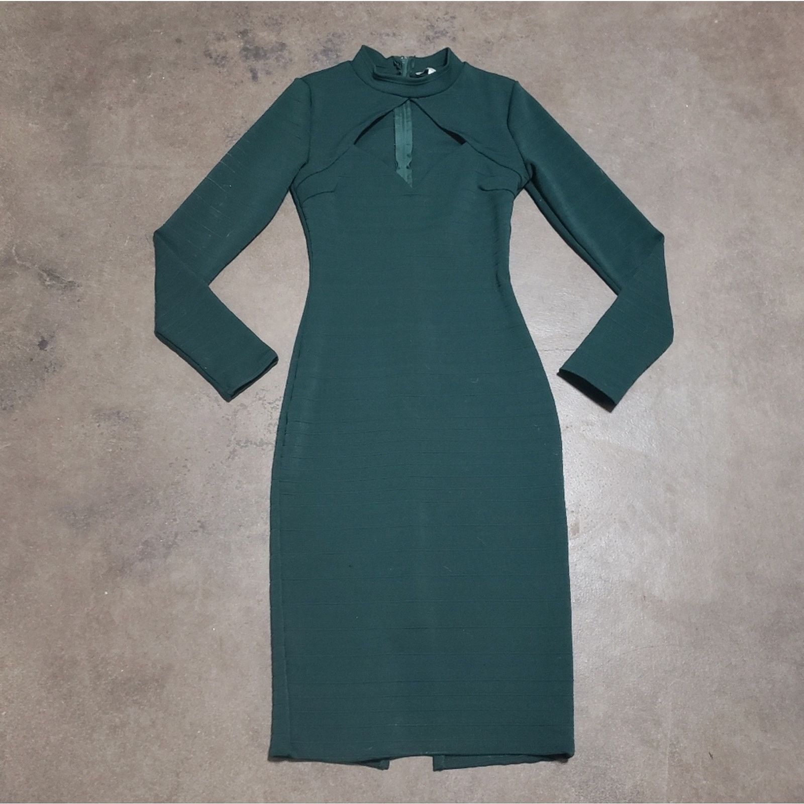 Other Dark Green | CHARLOTTE RUSSE | Long Sleeve Midi Size XS / US 0-2 / IT 36-38 - 1 Thumbnail