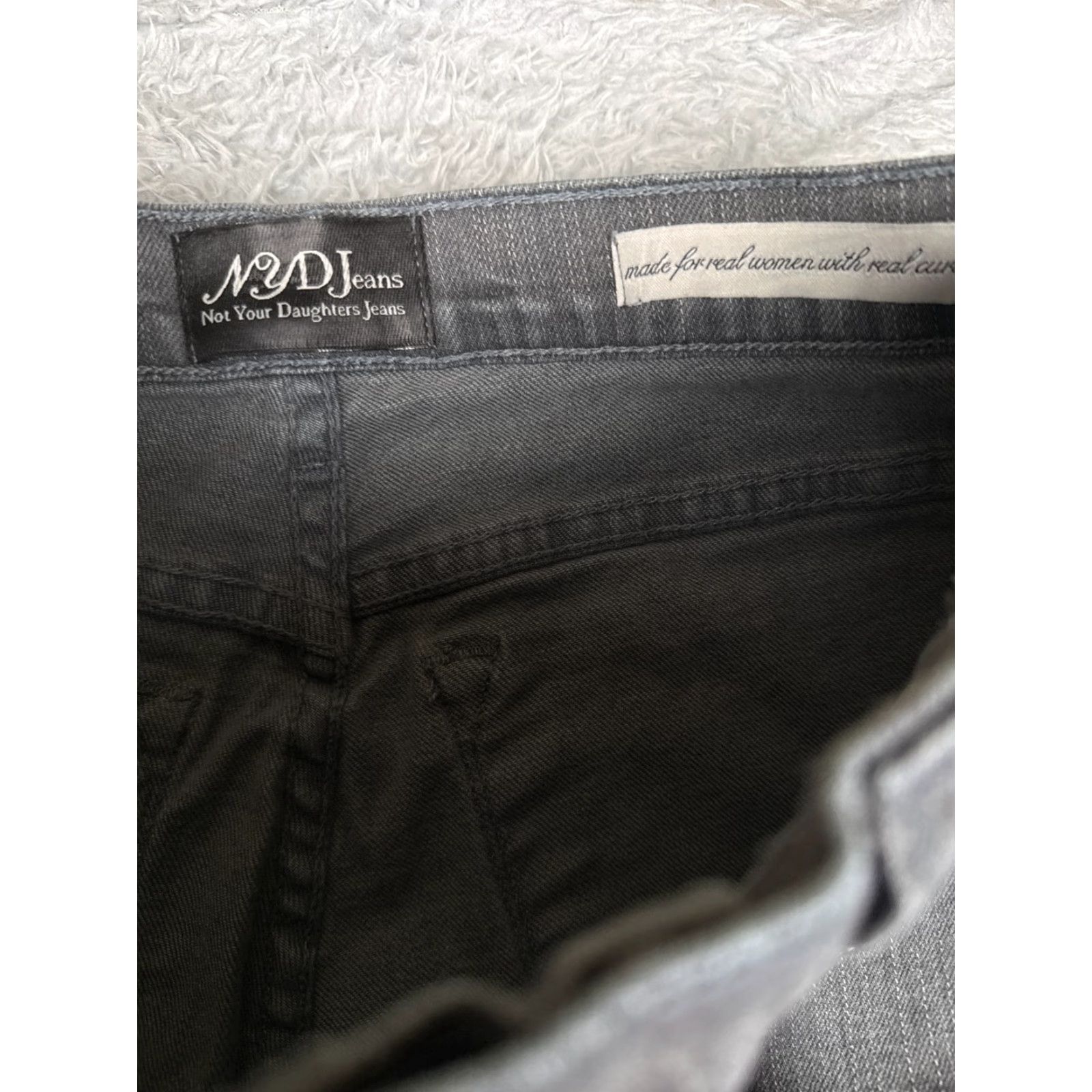 NYDJ VINTAGE NYDJ Jeans Womens 4 Gray Denim Flared Leg Cotton Blend 26x32 Medium Inseam 32 Size 27" / US 4 / IT 40 - 6 Thumbnail