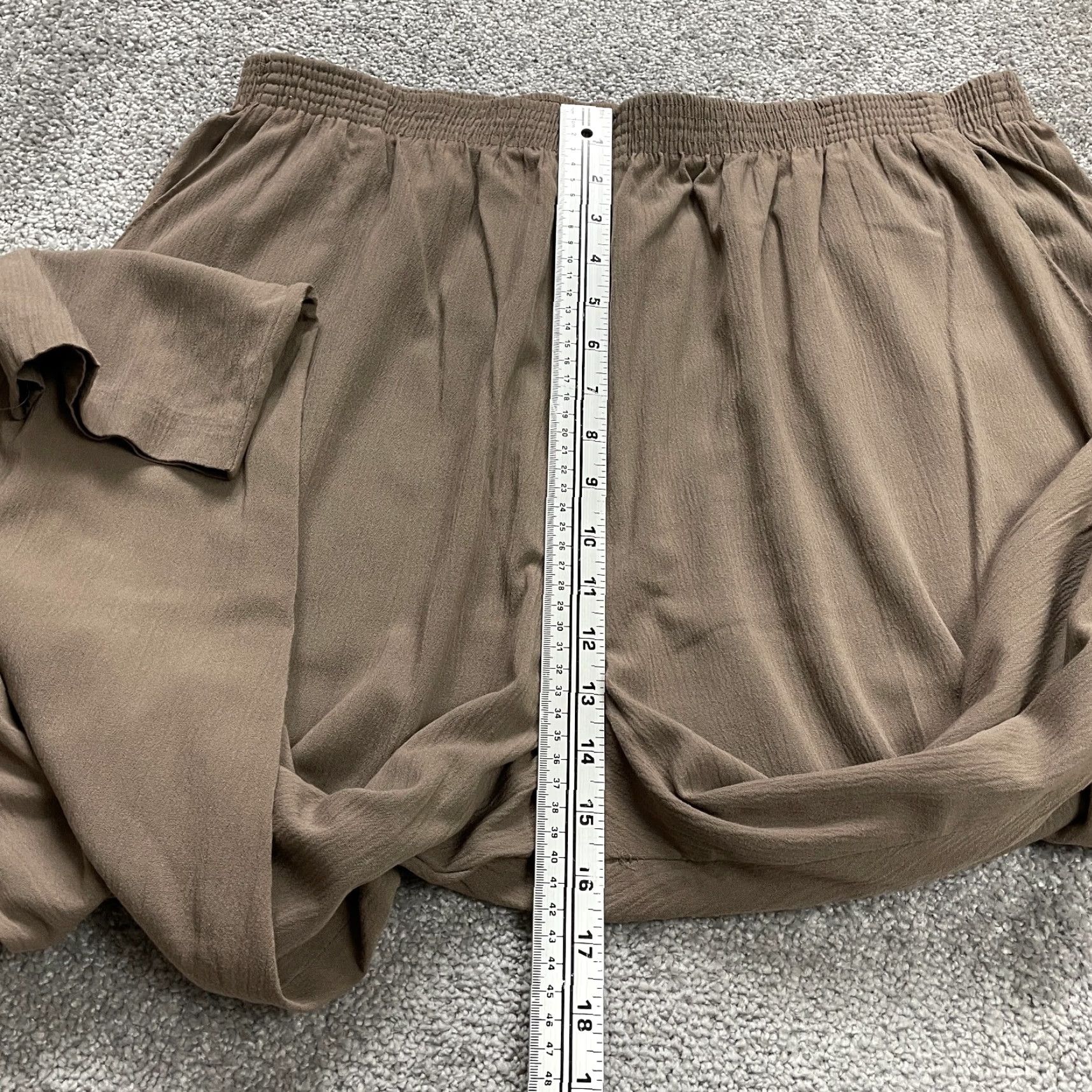 Etro VINTAGE Metro New York Pants Womens Brown Elastic Waist Rayon Tapered 34x26 Size 24" / US 00 / IT 34 - 6 Thumbnail