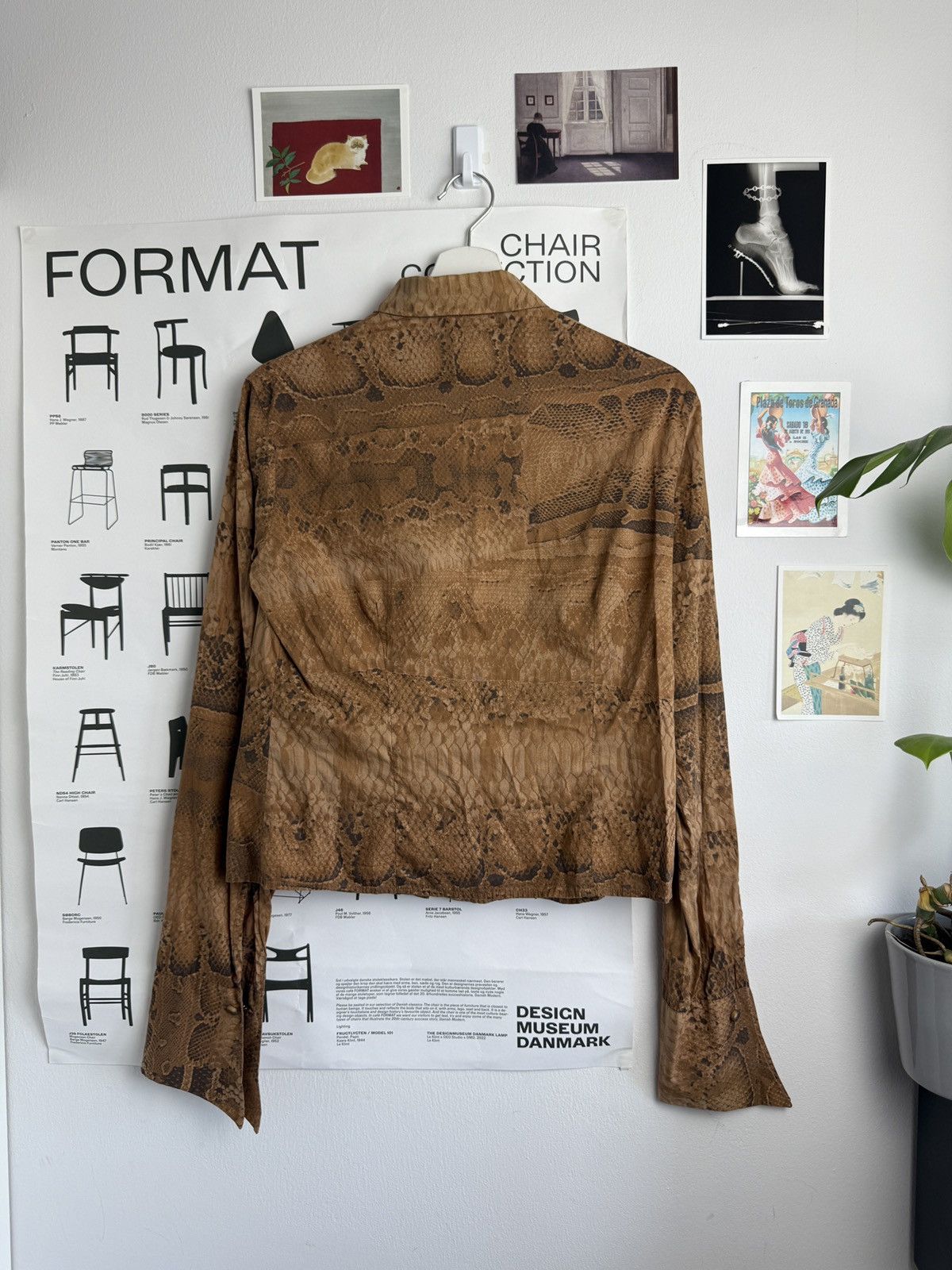 Roberto Cavalli Vintage y2k Just Cavalli cropped snakeskin shirt 40 designer Size S / US 4 / IT 40 - 2 Thumbnail