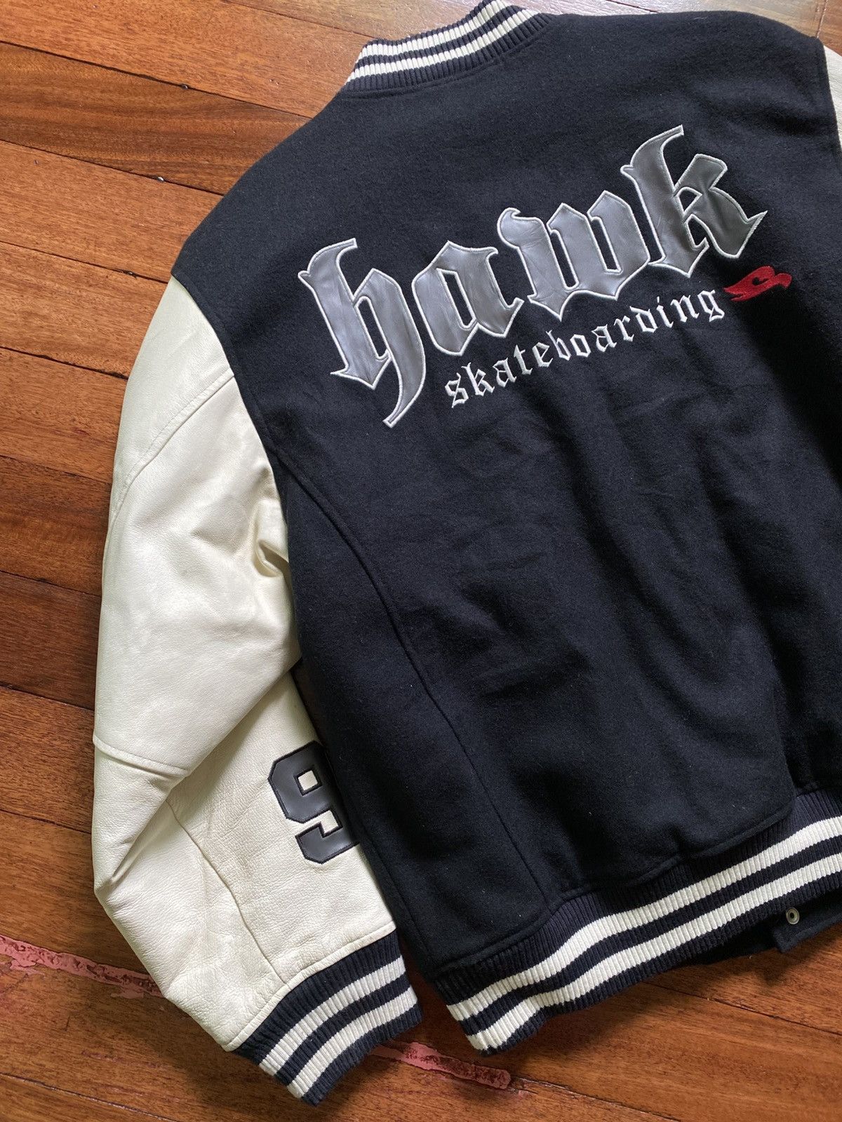 Tony Hawk 90s Tony Hawk- Embroidered Letterman Varsity Jacket Size US L / EU 52-54 / 3 - 7 Thumbnail