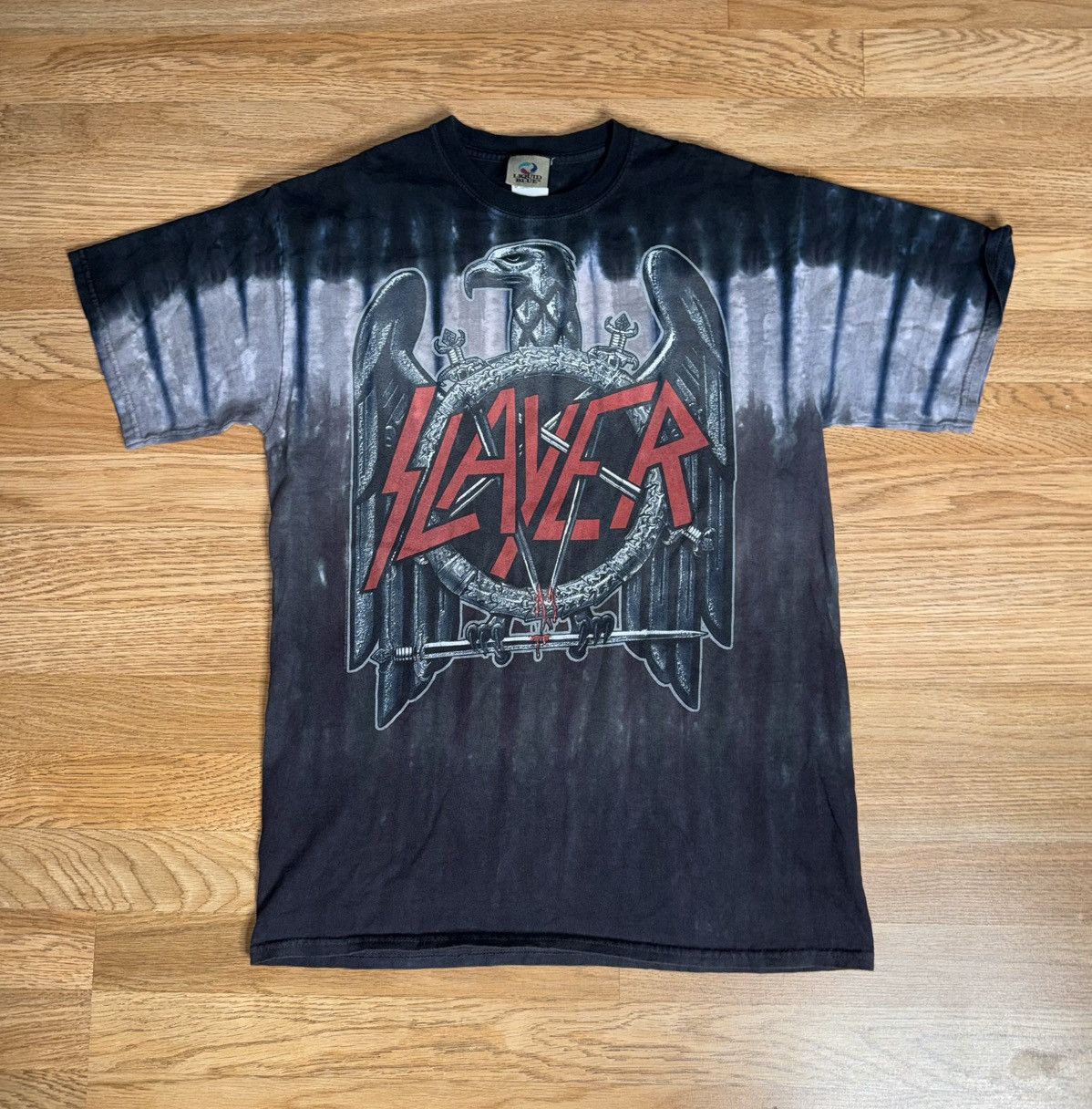 Band Tees VTG Slayer Liquid Blue Tag Tie Dye Eagle T Shirt Size M Size US M / EU 48-50 / 2 - 1 Thumbnail