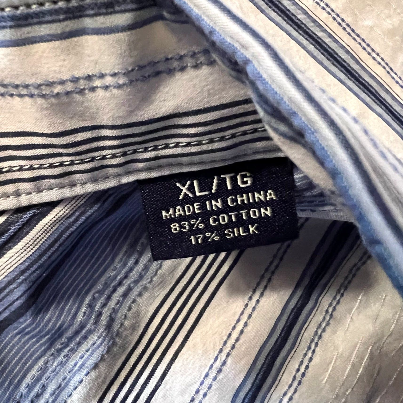 Tommy Bahama Tommy Bahama Shirt Mens XL Silk Blend Long Sleeve Button Up Blue White Size US XL / EU 56 / 4 - 7 Thumbnail