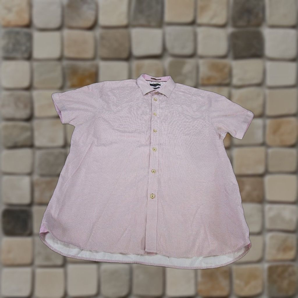 Ted Baker VINTAGE Ted Baker Shirt Mens Button-Up Short Sleeve 2XL Pink Cotton Regular MENS Shirt 2XL Pink Ted Baker Button-Up Short Sleeve Size US XXL / EU 58 / 5 - 1 Thumbnail