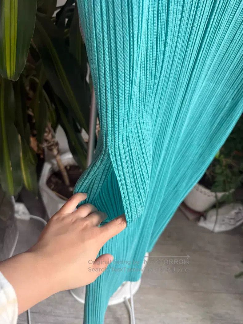 Issey Miyake Issey Miyake Turquoise Green Dress Size XXL / US 16-18 / IT 52-54 - 2 Thumbnail