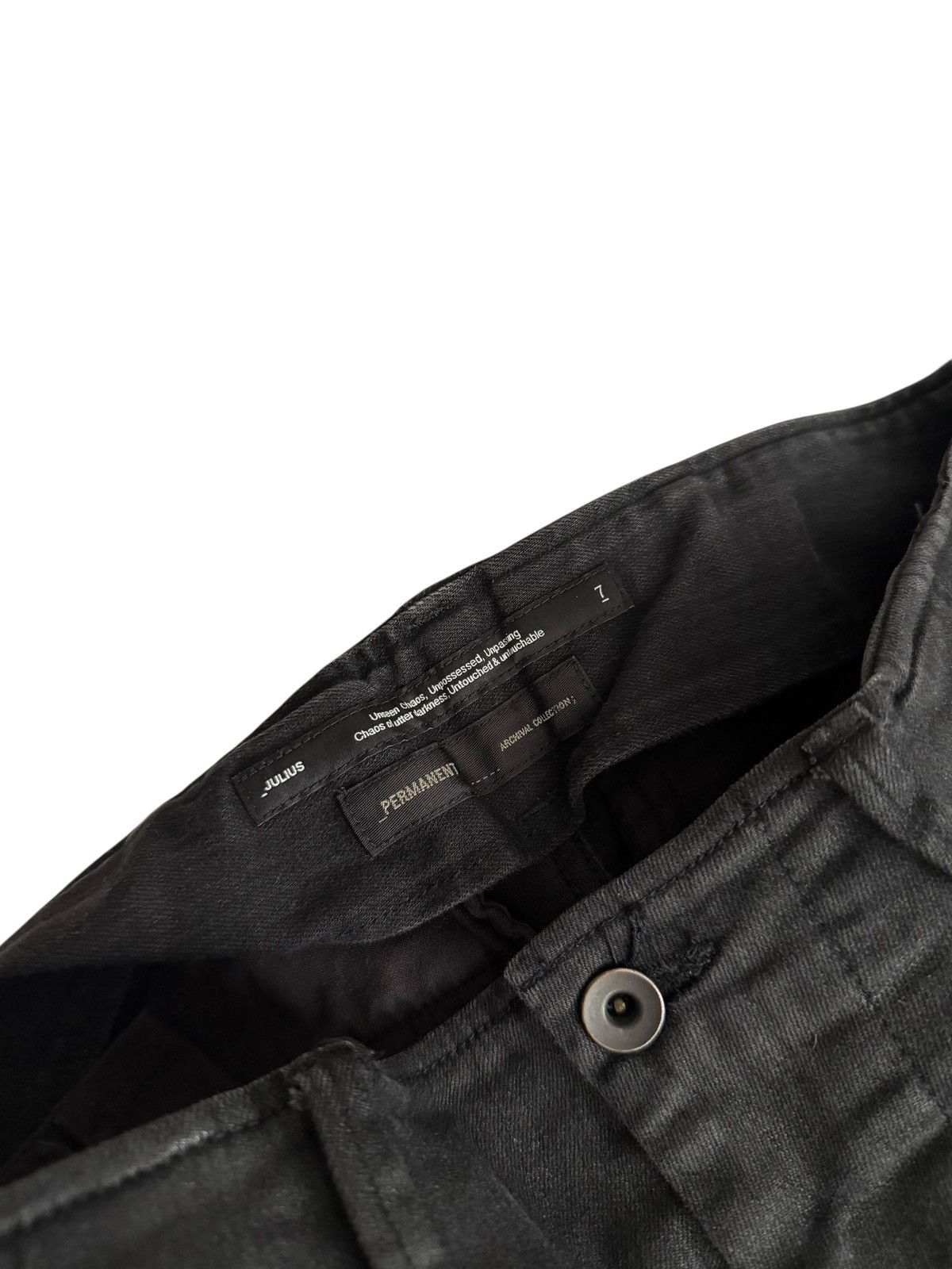 Julius Layered Black Wax Denim Gas Mask Cargo Size US 32 / EU 48 - 11 Thumbnail