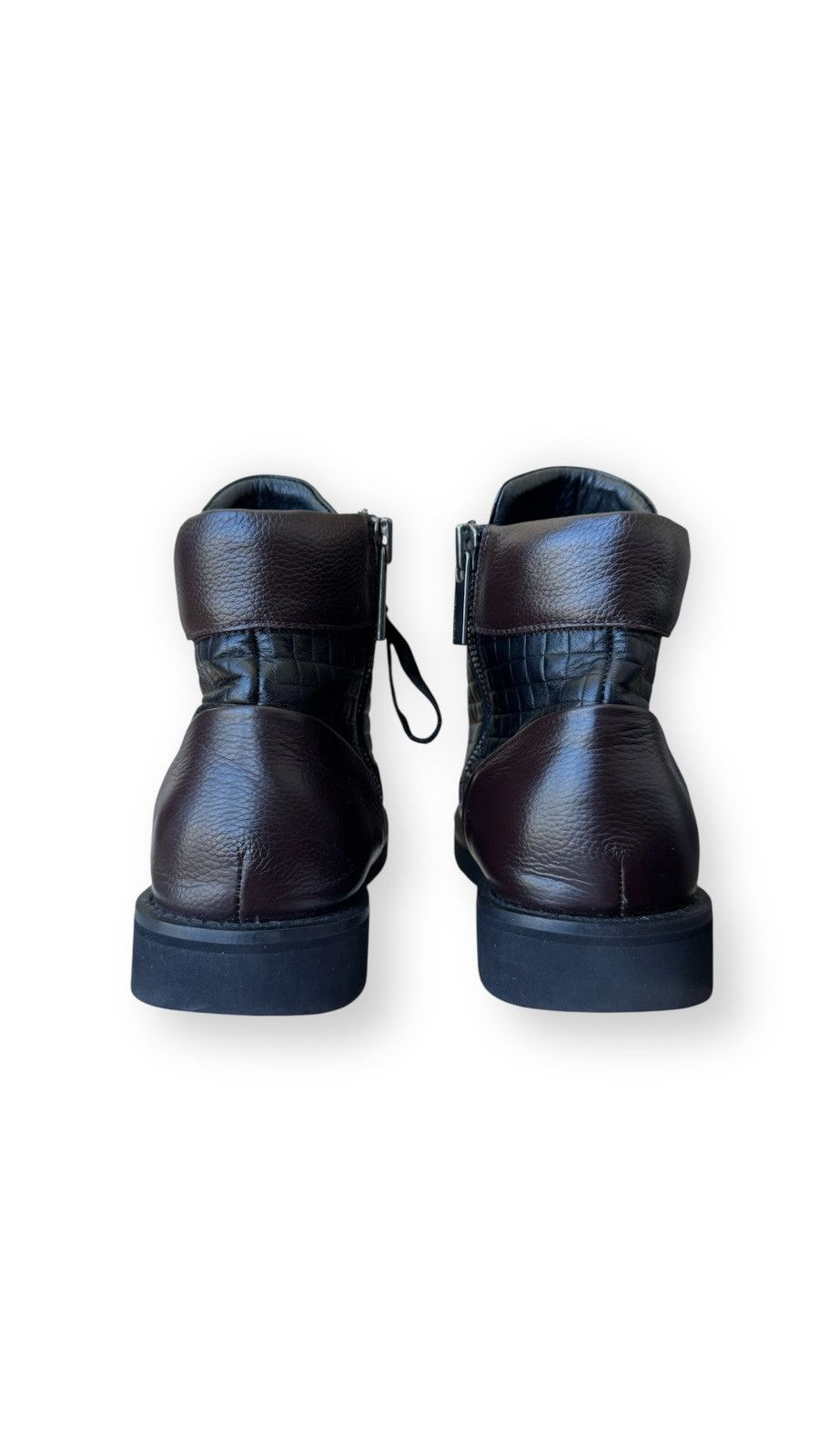 Issey Miyake Vintage Issey Miyake Combat Side-Zip Boots, sz 02, Brown Size US 9.5 / EU 42-43 - 4 Thumbnail