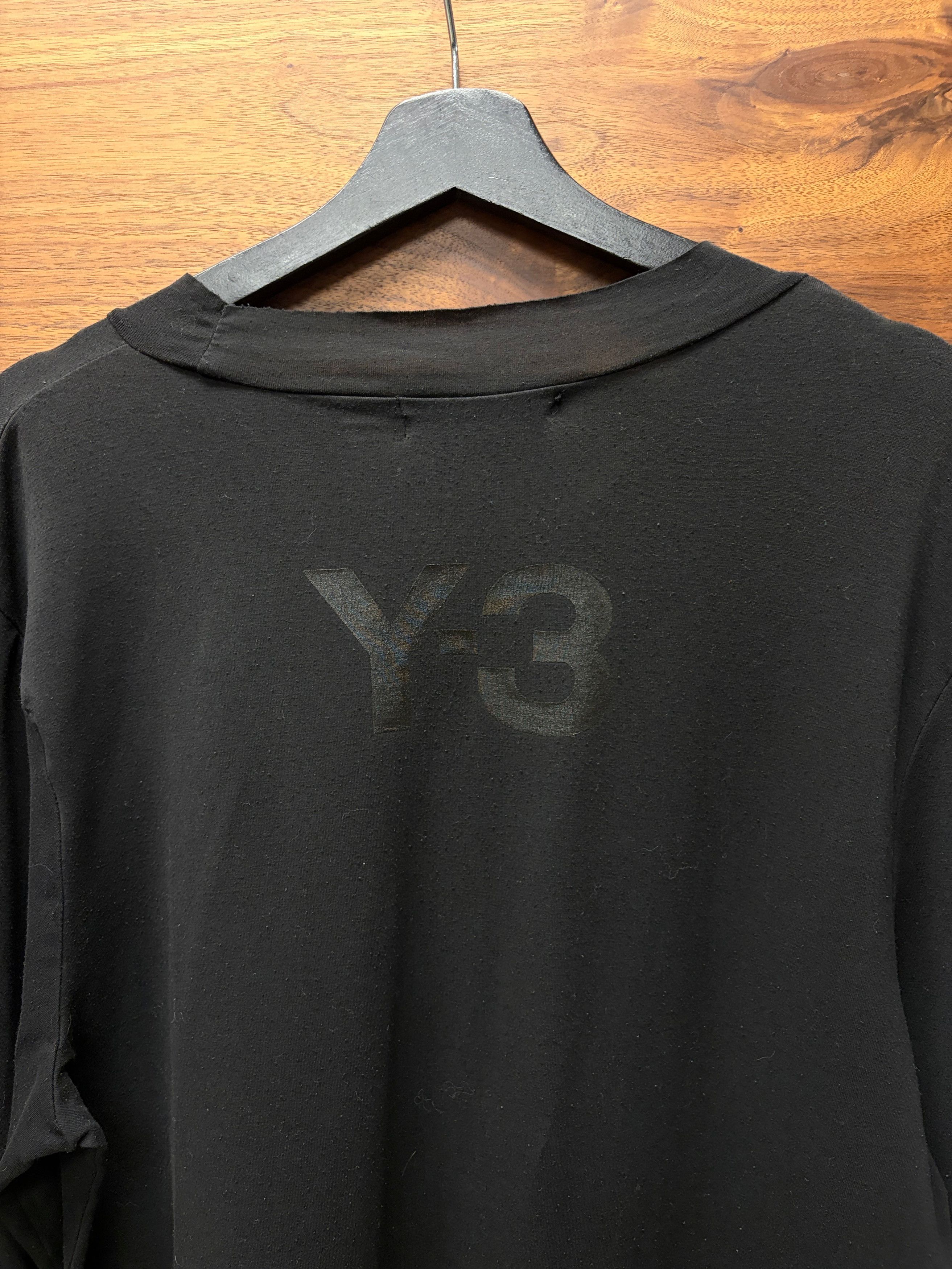Y-3 Y-3 Yohji Yamamoto x Adidas ‘3 Stripe Cutout’ Black Long Sleeve Shirt Size US XL / EU 56 / 4 - 4 Thumbnail