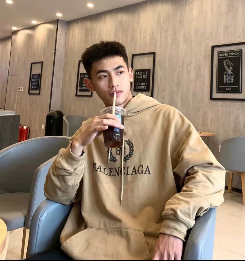 Balenciaga Balenciaga Wheat Spike Letter Logo Hoodie Hoodie Size US XXS / EU 40 - 6 Thumbnail