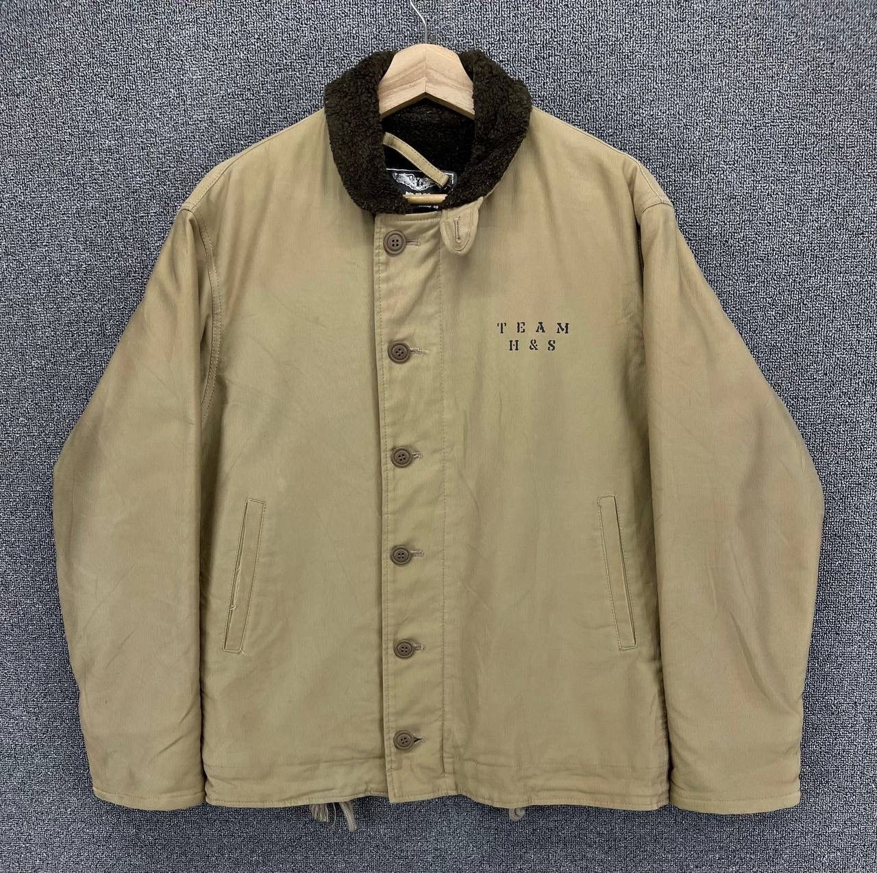 Vintage Vintage Hide and Seek Shearling Sherpa Military Jacket Size US M / EU 48-50 / 2 - 1 Thumbnail