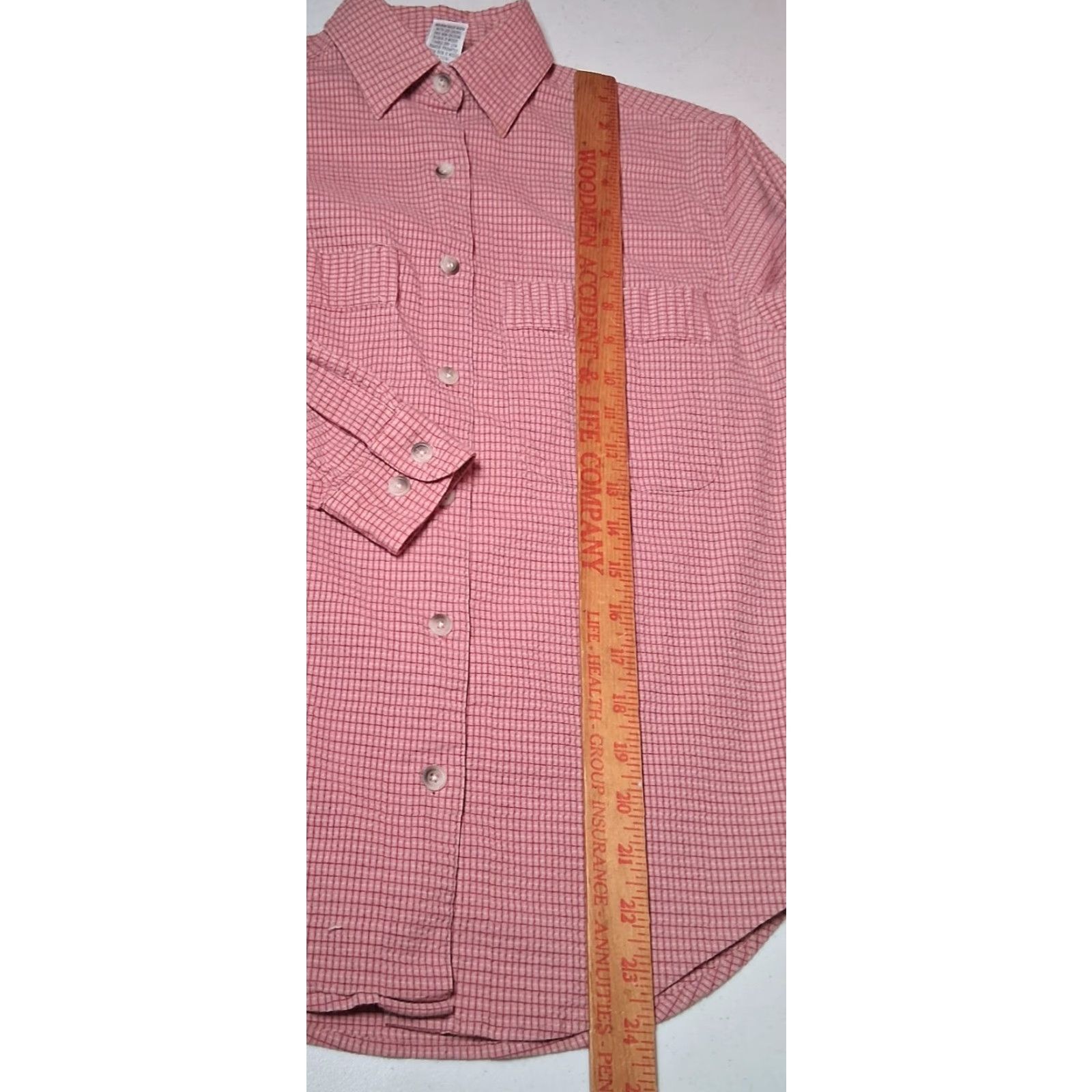 Vintage VINTAGE LL BEAN Traveler Shirt Women XS Pink Plaid Button Collared Long Sleeve Stretch Shirts Regular Womens XS Pink Plaid Shirt Travel Comfort Size XS / US 0-2 / IT 36-38 - 6 Thumbnail