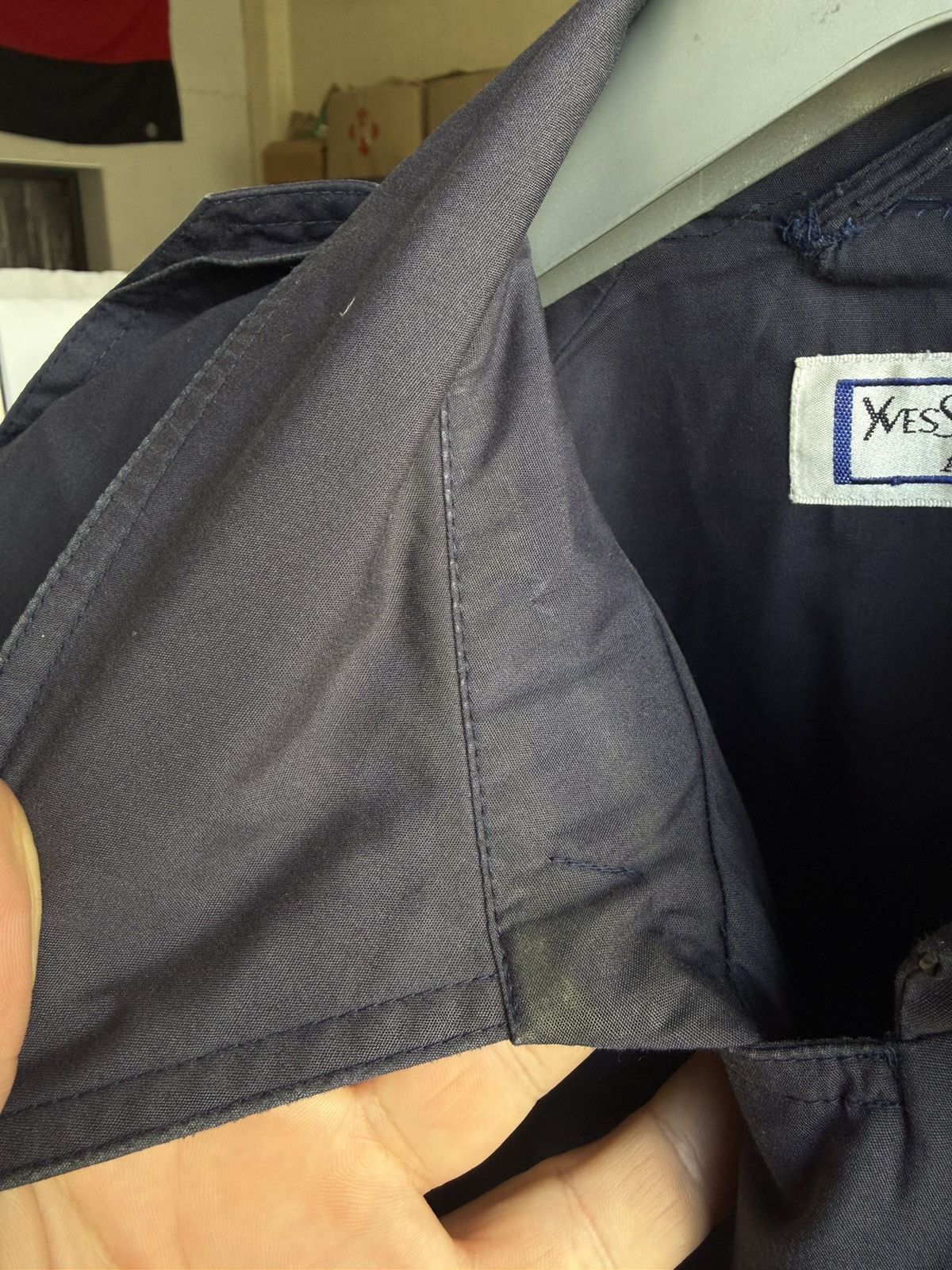 Yves Saint Laurent Yves Saint Laurent Trench Vintage Cloak Coat jacket navy YSL Size US L / EU 52-54 / 3 - 11 Thumbnail