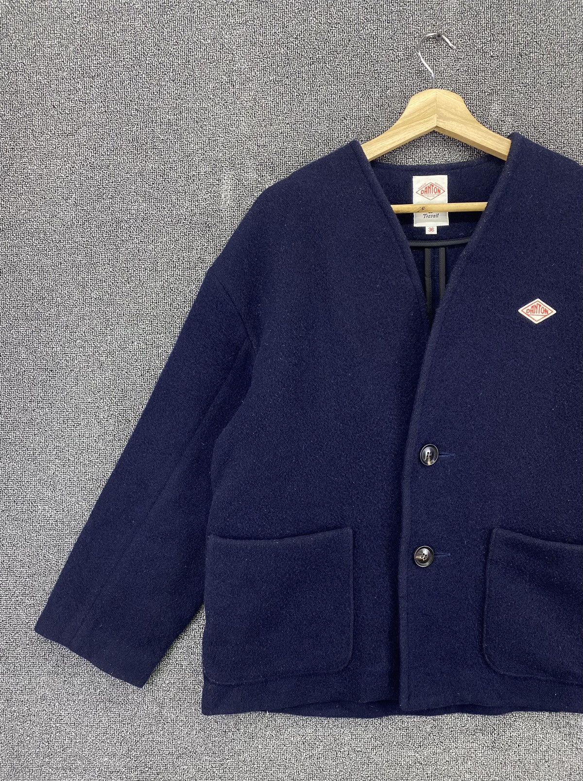 Danton Vintage Danton Vetement De Travails Wool Cardigan Jacket Size XS / US 0-2 / IT 36-38 - 3 Thumbnail