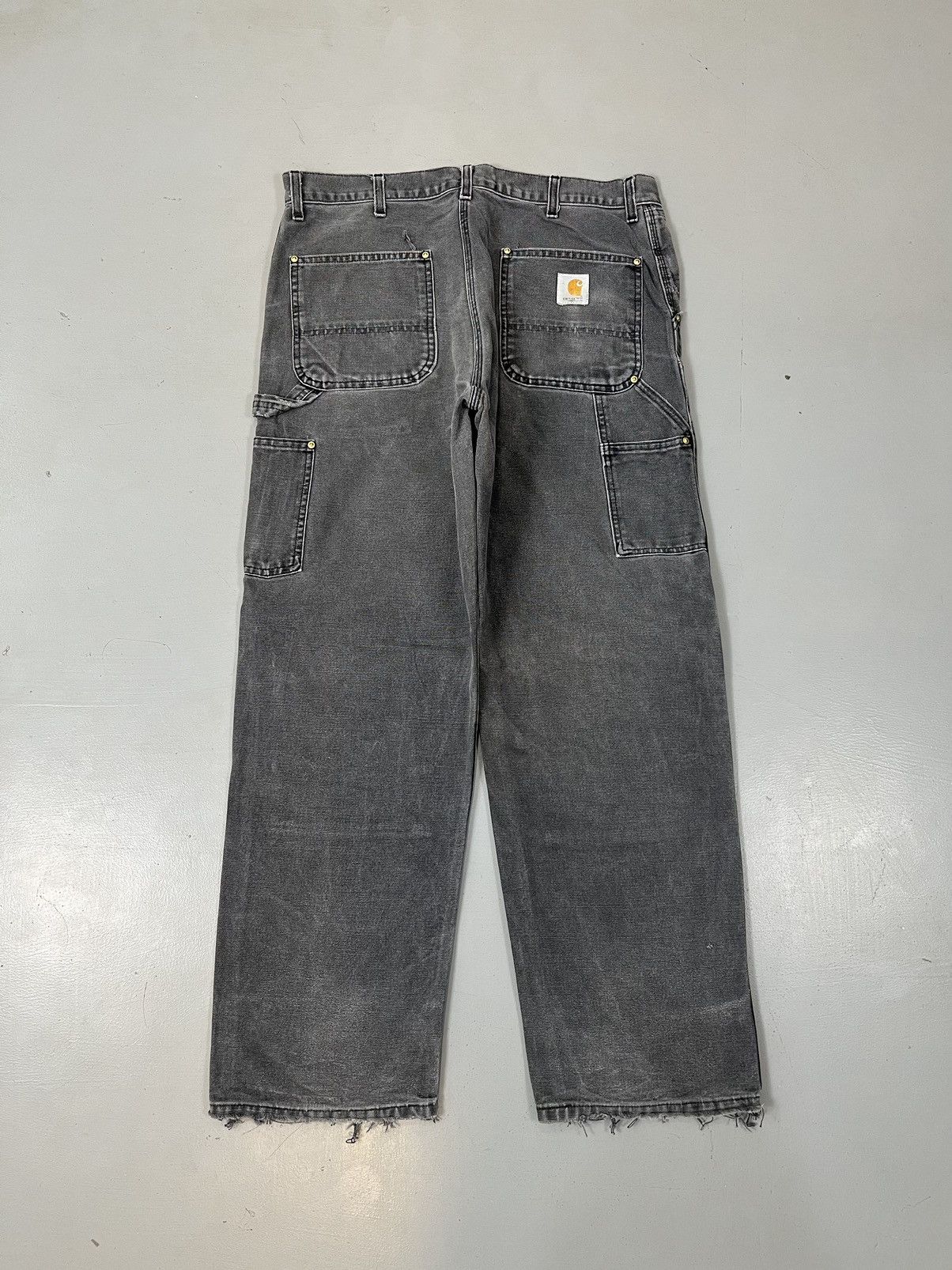 Carhartt × Vintage Sun faded Carhartt B01 BLK double knee denim Size US 37 - 9 Thumbnail