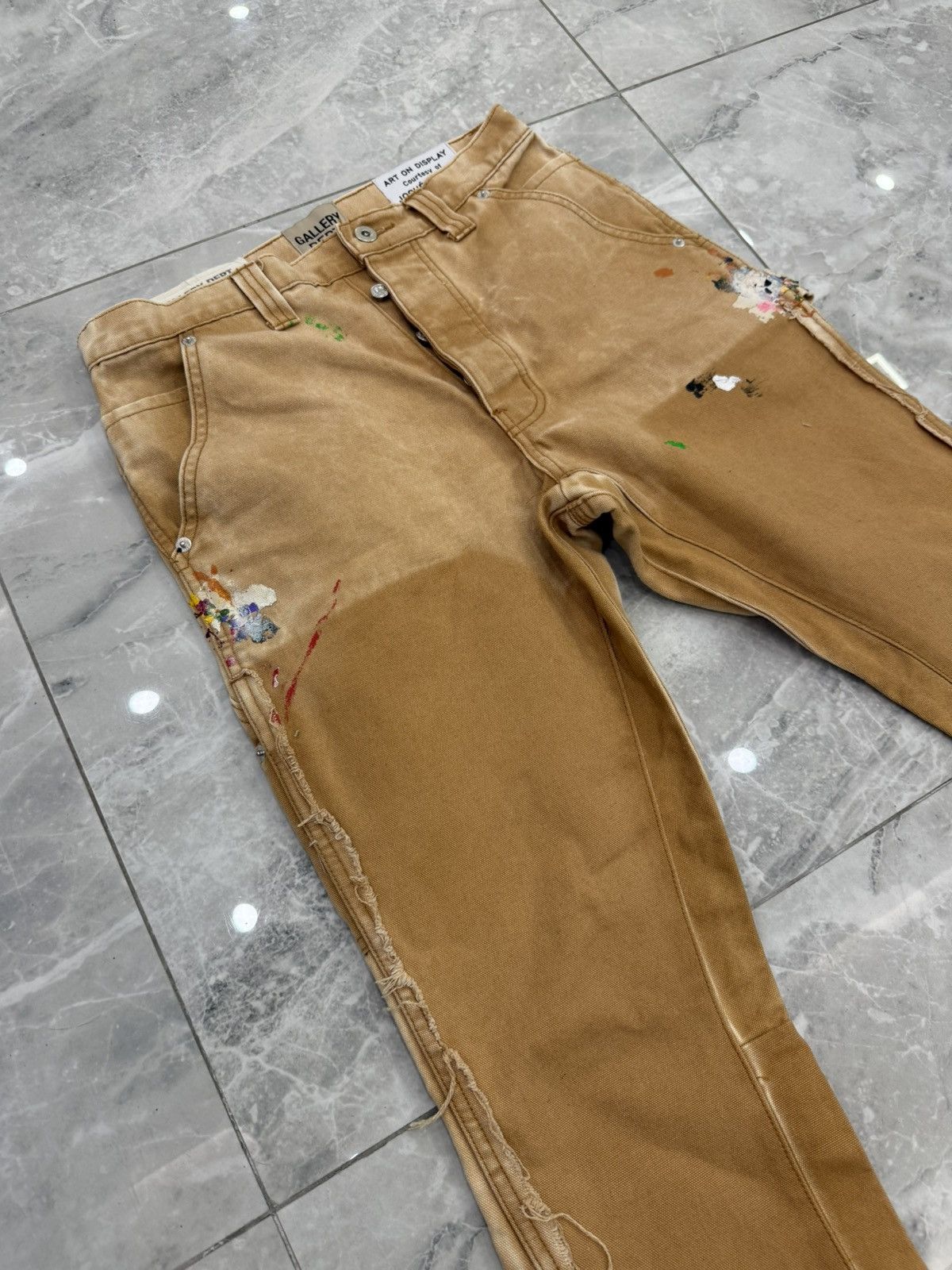 Gallery Dept. Gallery Dept. Beige Carpenter Jeans Size US 30 / EU 46 - 2 Thumbnail