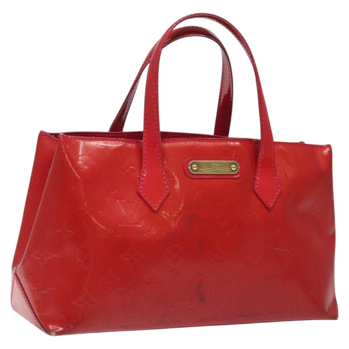 Louis Vuitton LOUIS VUITTON Monogram Vernis Wilshire PM Hand Bag Rose Pop Size ONE SIZE - 1 Thumbnail