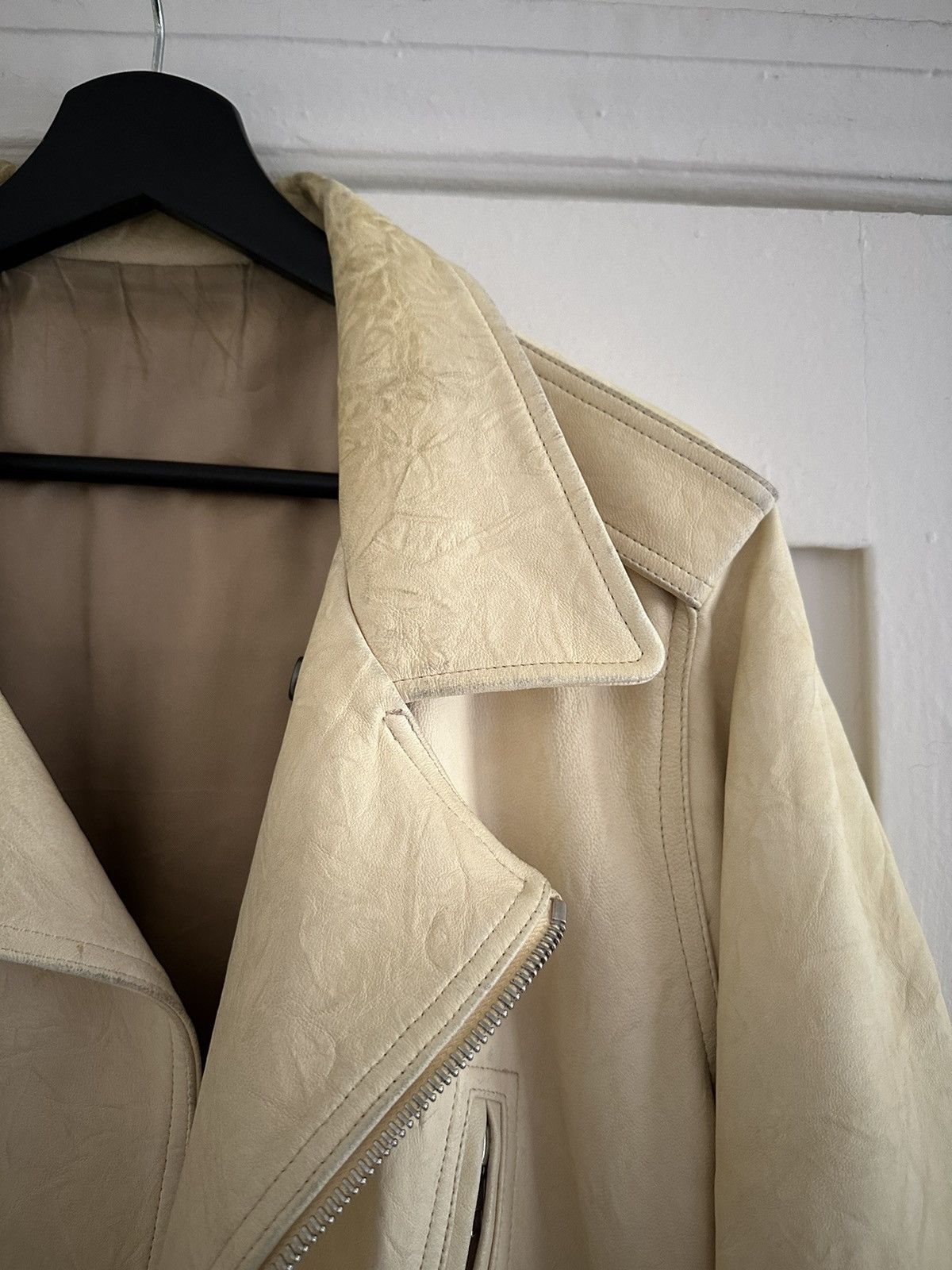 Rick Owens SS15 Faun Hammered Lambskin Leather Stooges Jacket 54 Size US L / EU 52-54 / 3 - 2 Thumbnail