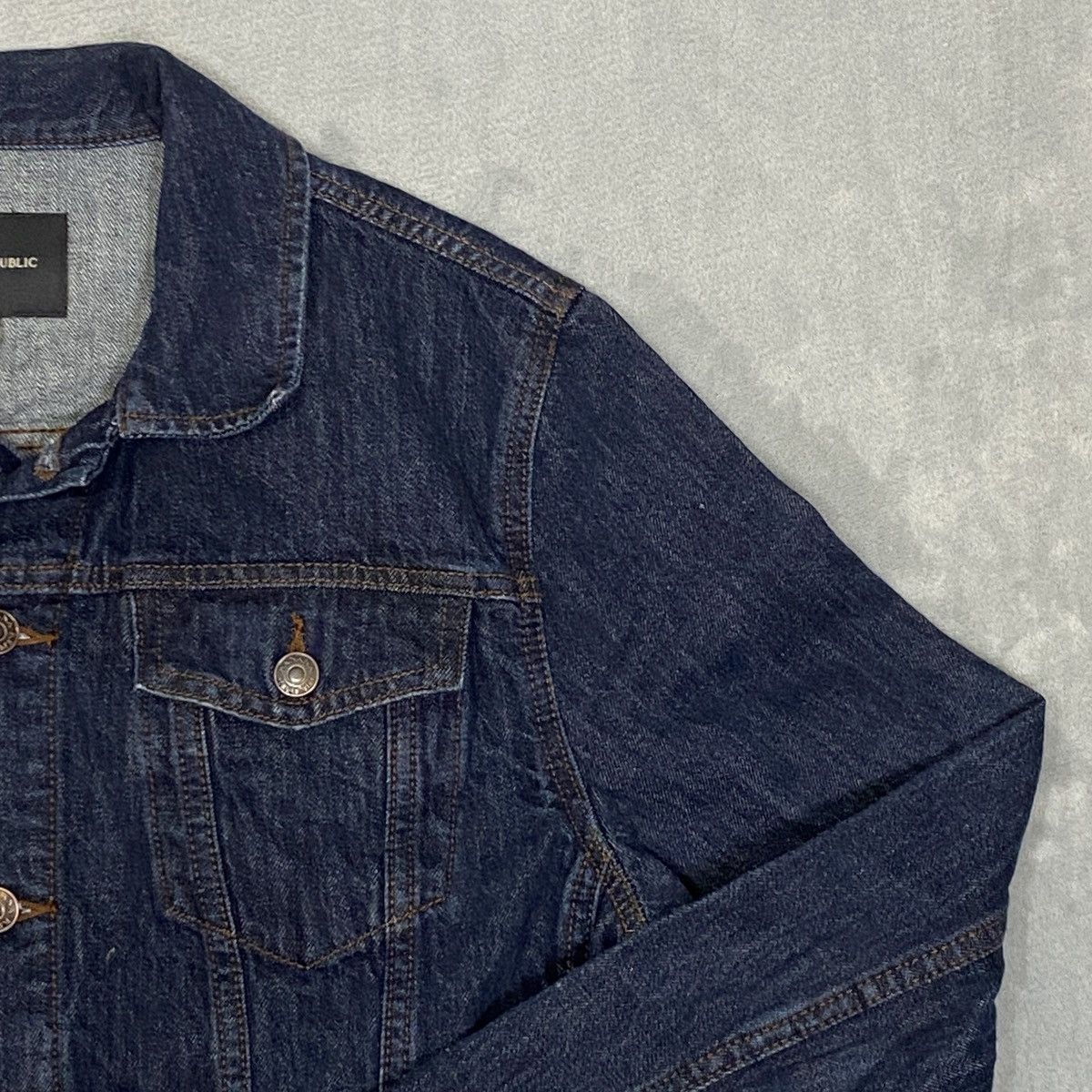 Banana Republic × Vintage Jean Jacket Men Small Long Sleeve Blue Denim Coat Size US S / EU 44-46 / 1 - 6 Thumbnail