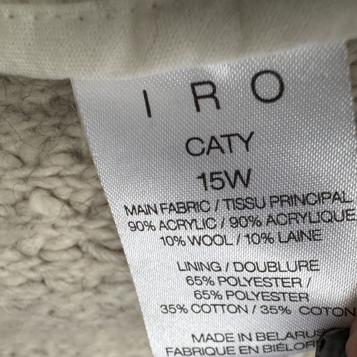 Iro IRO Jacket Sweater Caty Cream Loop Stitched Knit Blazer Sz 6 Size M / US 6-8 / IT 42-44 - 9 Thumbnail
