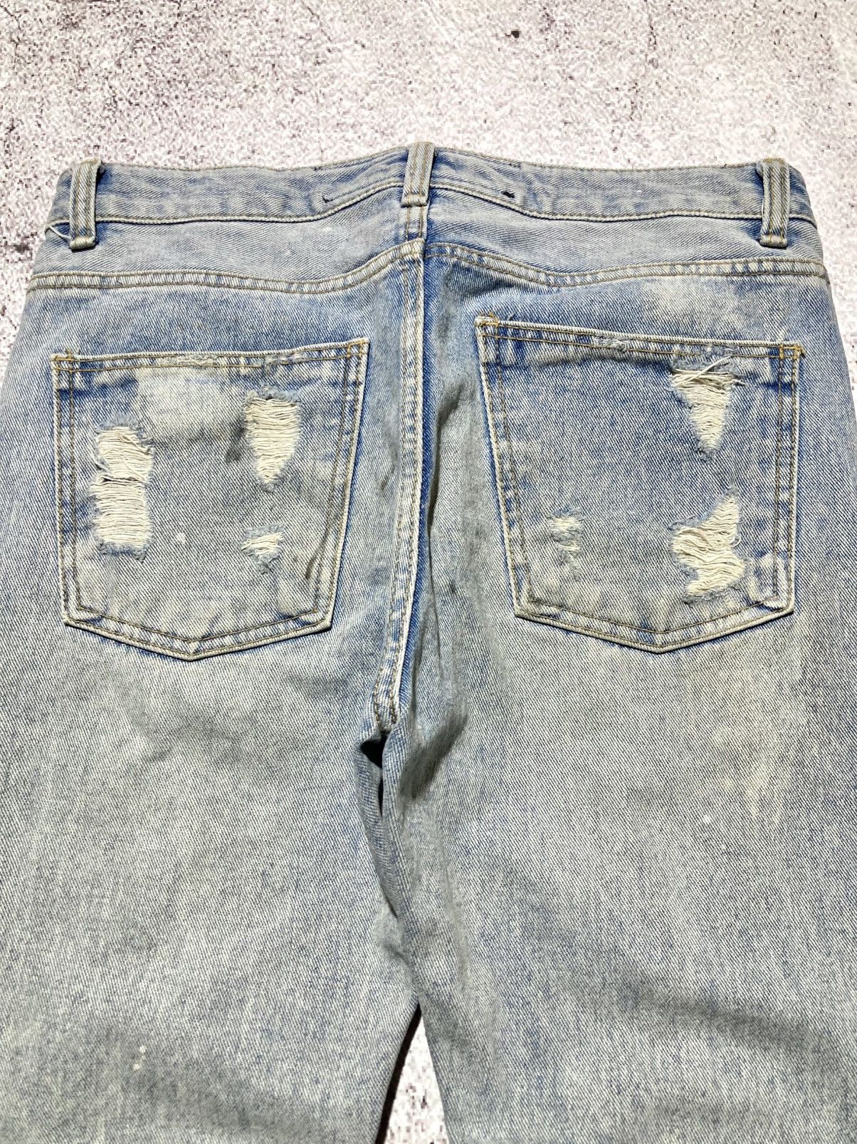 Japanese Brand 2000s Idun Distressed Ripped Denim Blue Jeans Lgb Punk Style Size US 30 / EU 46 - 13 Thumbnail