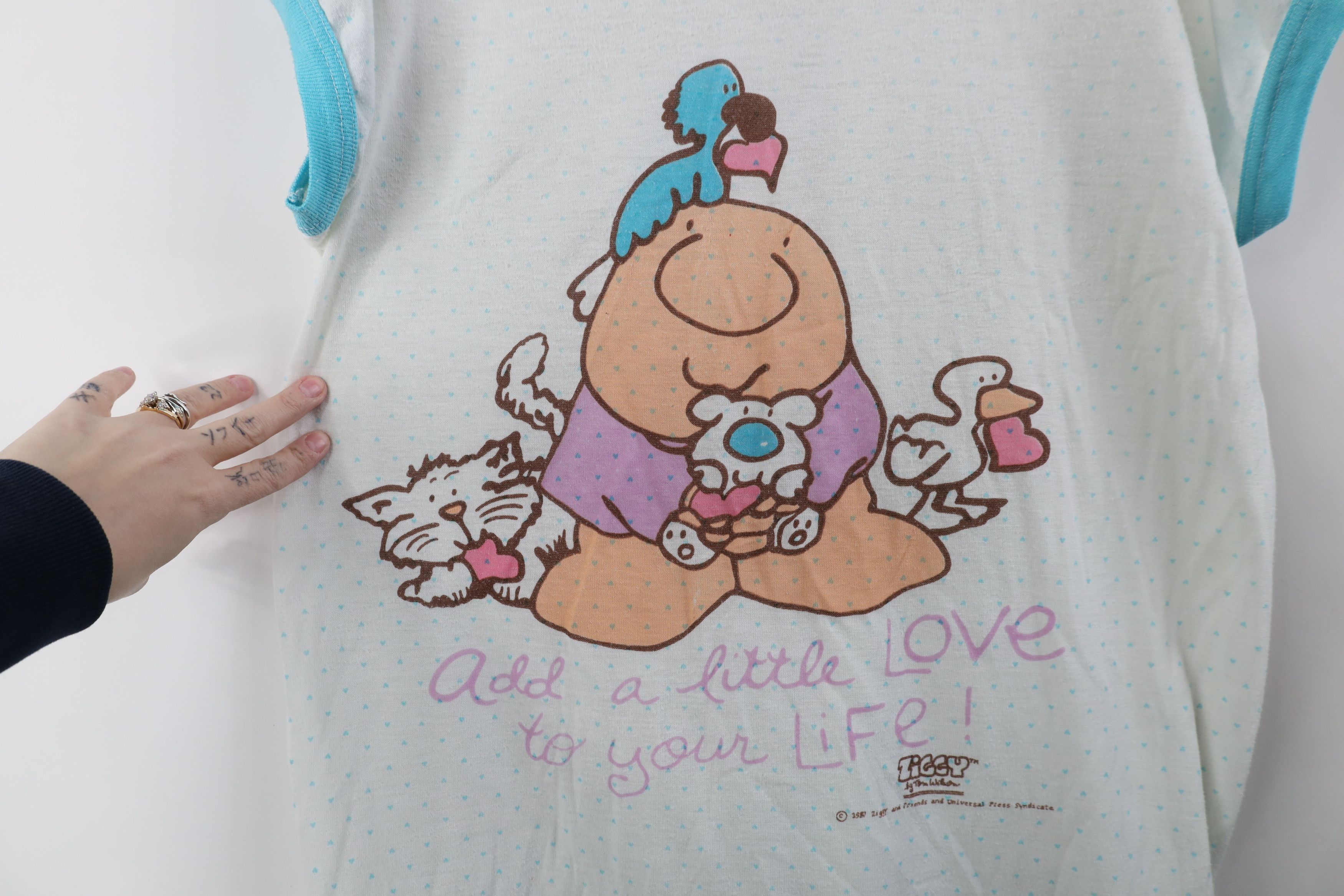 Vintage Vintage 80s Ziggy Comic Animal Love Sleep T-Shirt USA Size M / US 6-8 / IT 42-44 - 4 Thumbnail