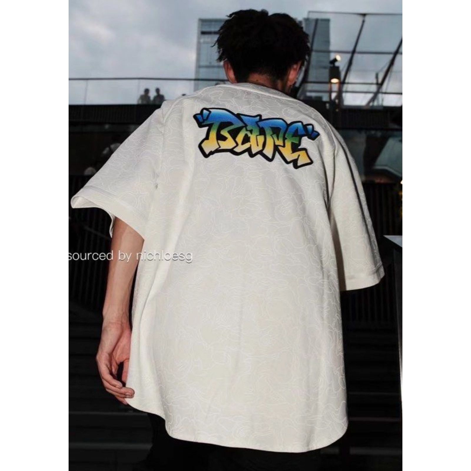 Bape Bape Line Camo S/S White Baseball Jersey Size XXL Size US XXL / EU 58 / 5 - 5 Thumbnail