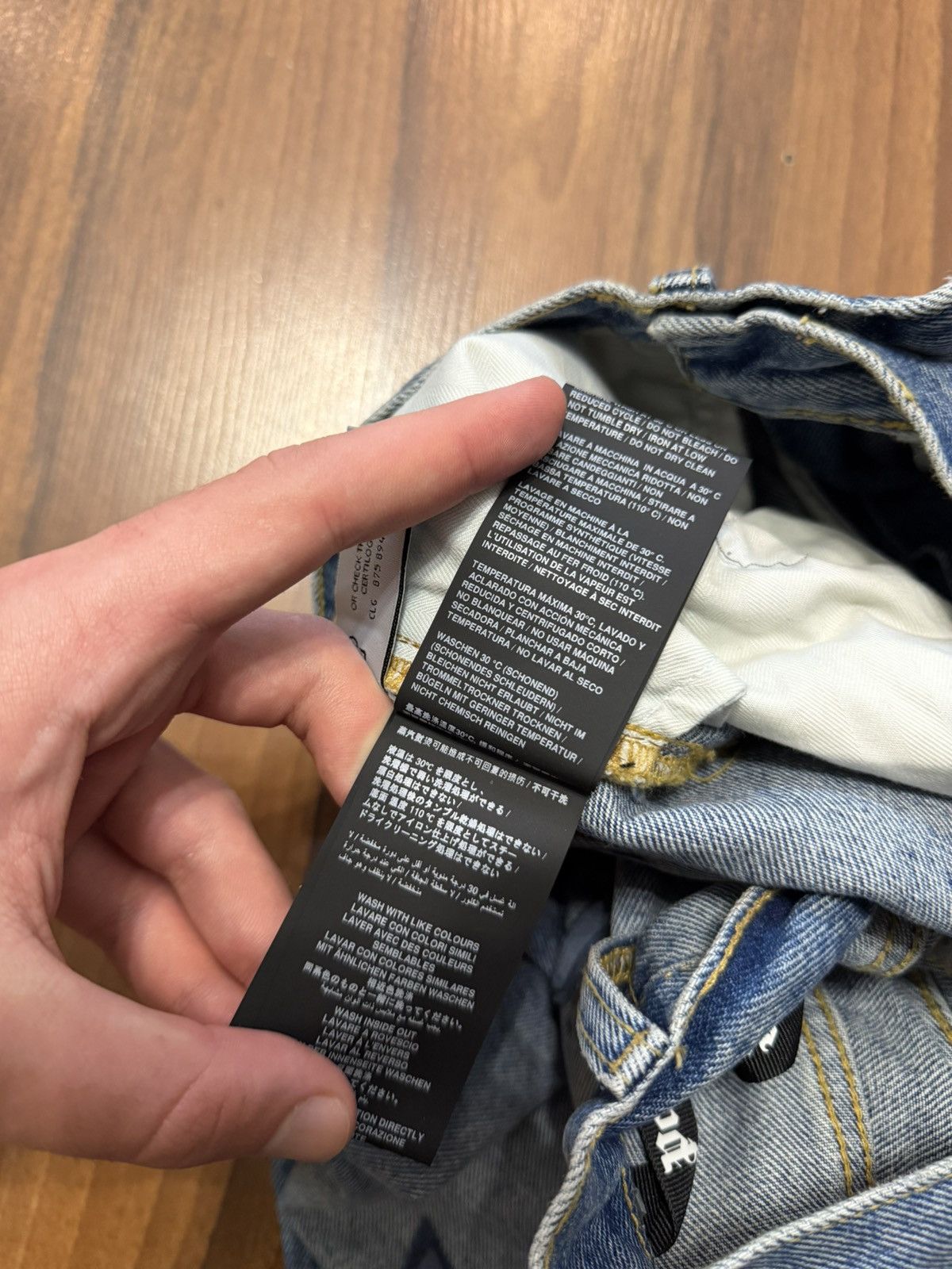 Palm Angels Palm Angels PA Logo Jeans Blue Denim Size US 32 / EU 48 - 4 Thumbnail