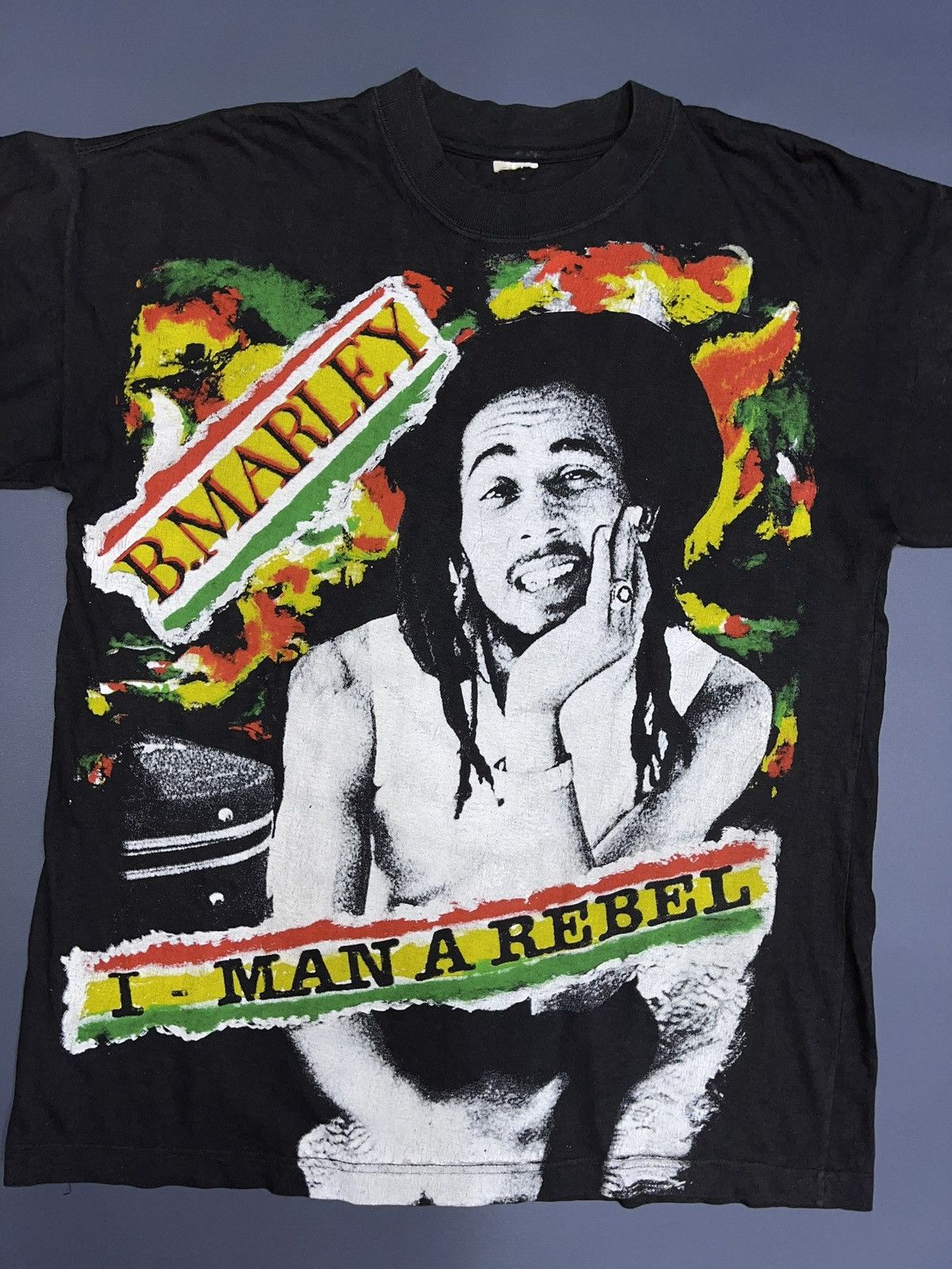 Band Tees × Vintage VINTAGE BOB MARLEY 90s ALL OVER PRINT BAND TEES Size US XL / EU 56 / 4 - 3 Thumbnail