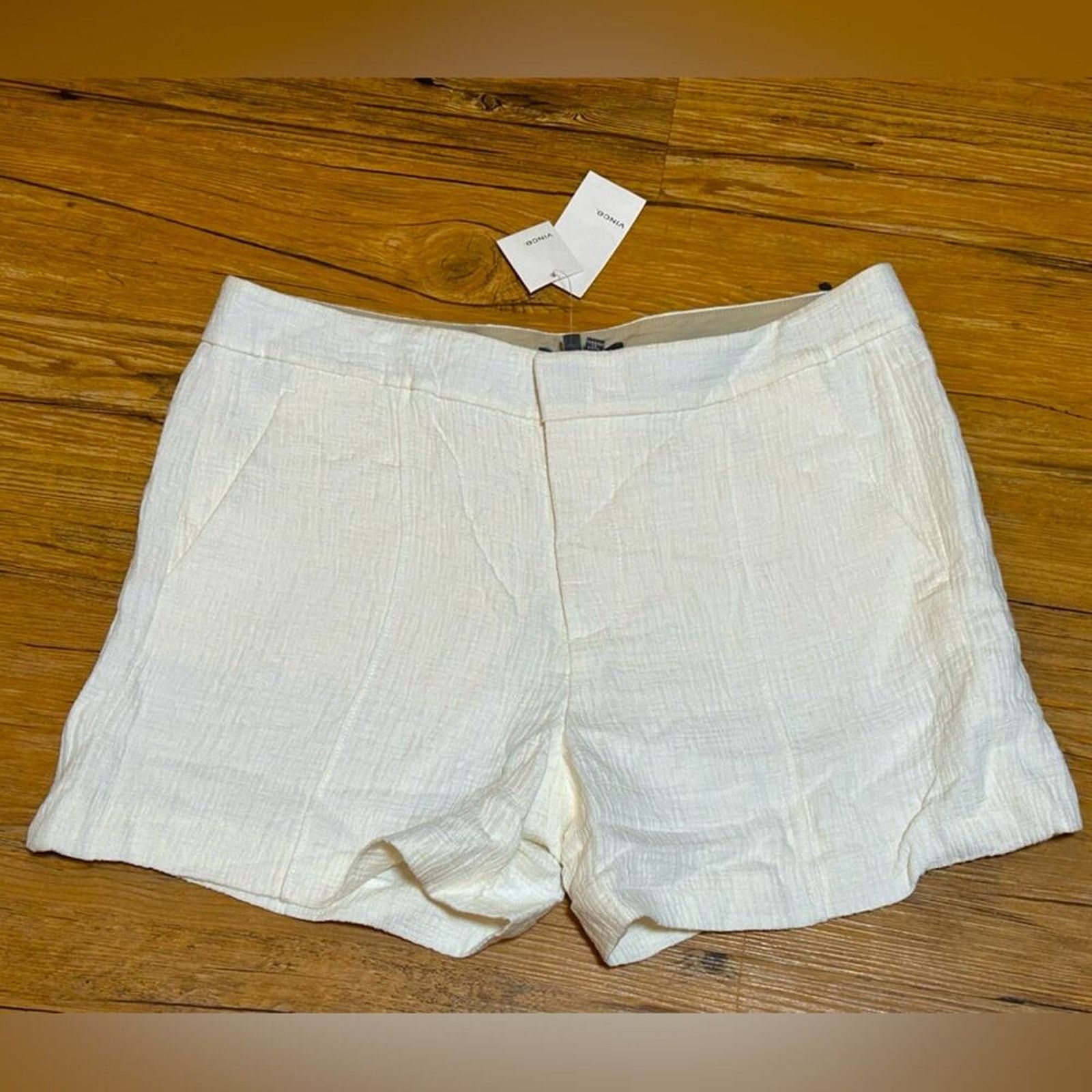 Vince NWT Vince Pintuck Jacquard Cotton Blend Shorts Sz8 MSRP $245 Size 30" / US 8 / IT 44 - 2 Thumbnail