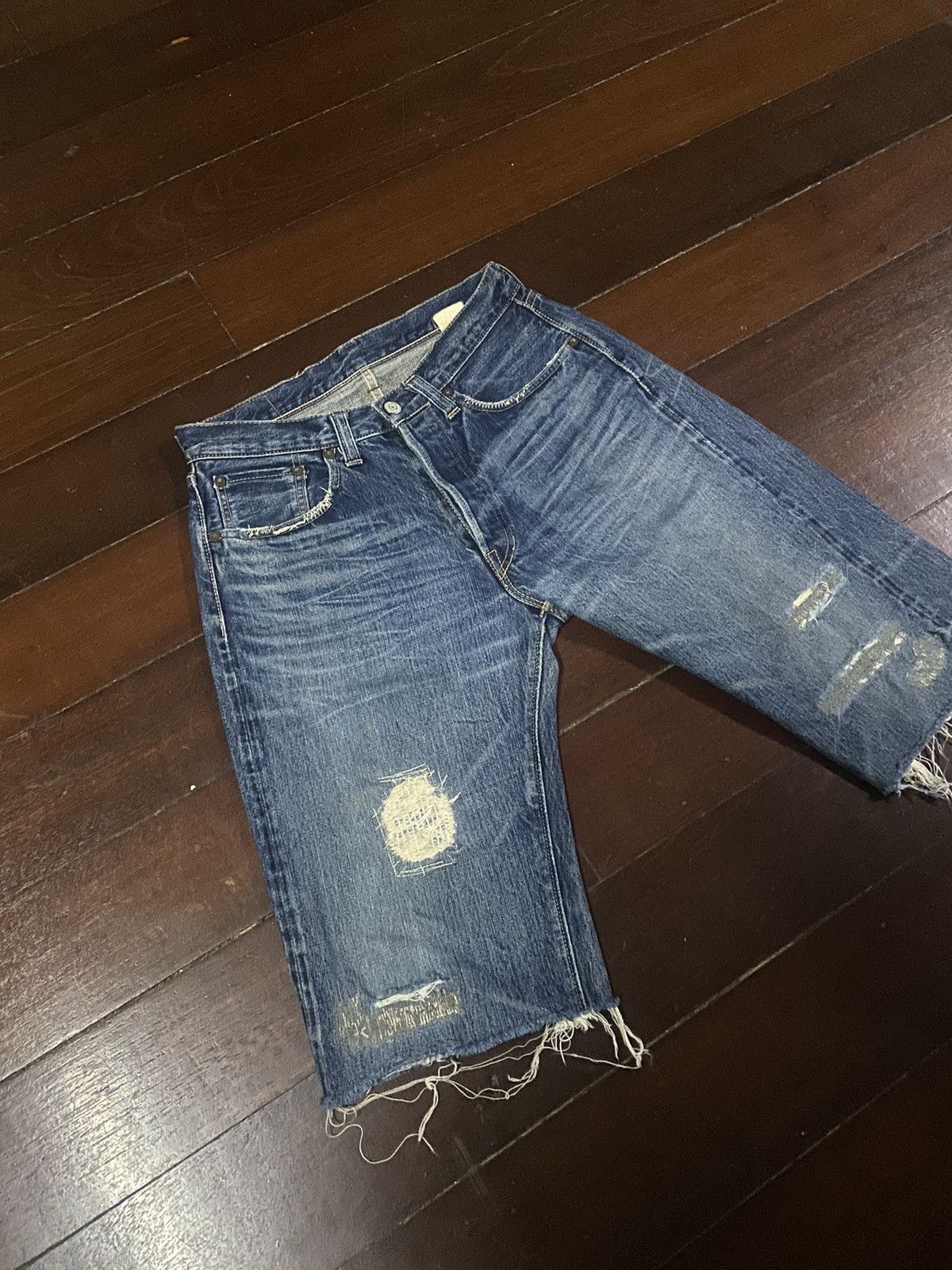 Orslow FIRE 🔥 VINTAGE SUGAR CANE 1947 SHORT JEANS REWORK CUSTOM Size US 30 / EU 46 - 2 Thumbnail