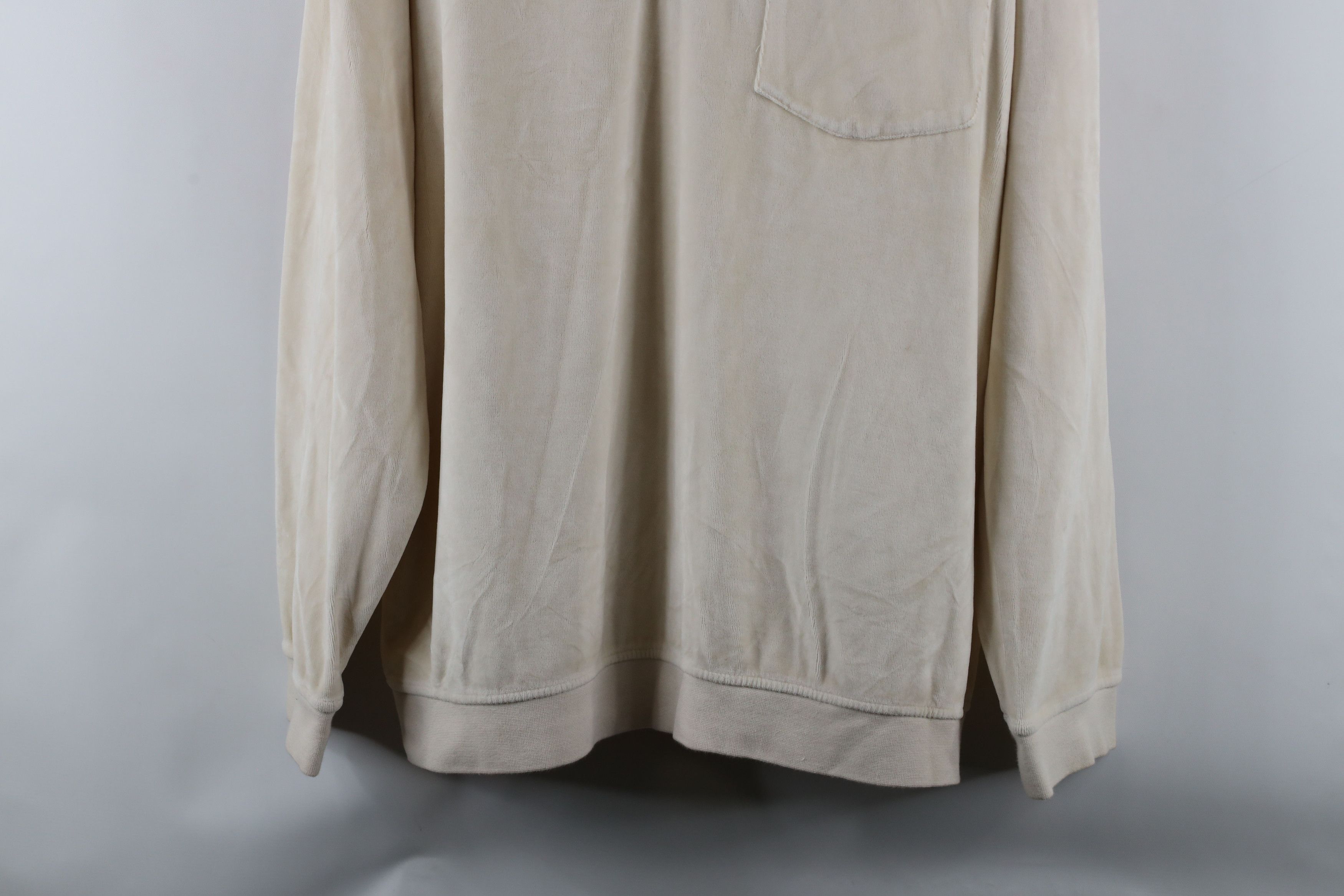 Vintage Vintage 90s Streetwear Collared Pullover Sweater Beige Size US L / EU 52-54 / 3 - 3 Thumbnail