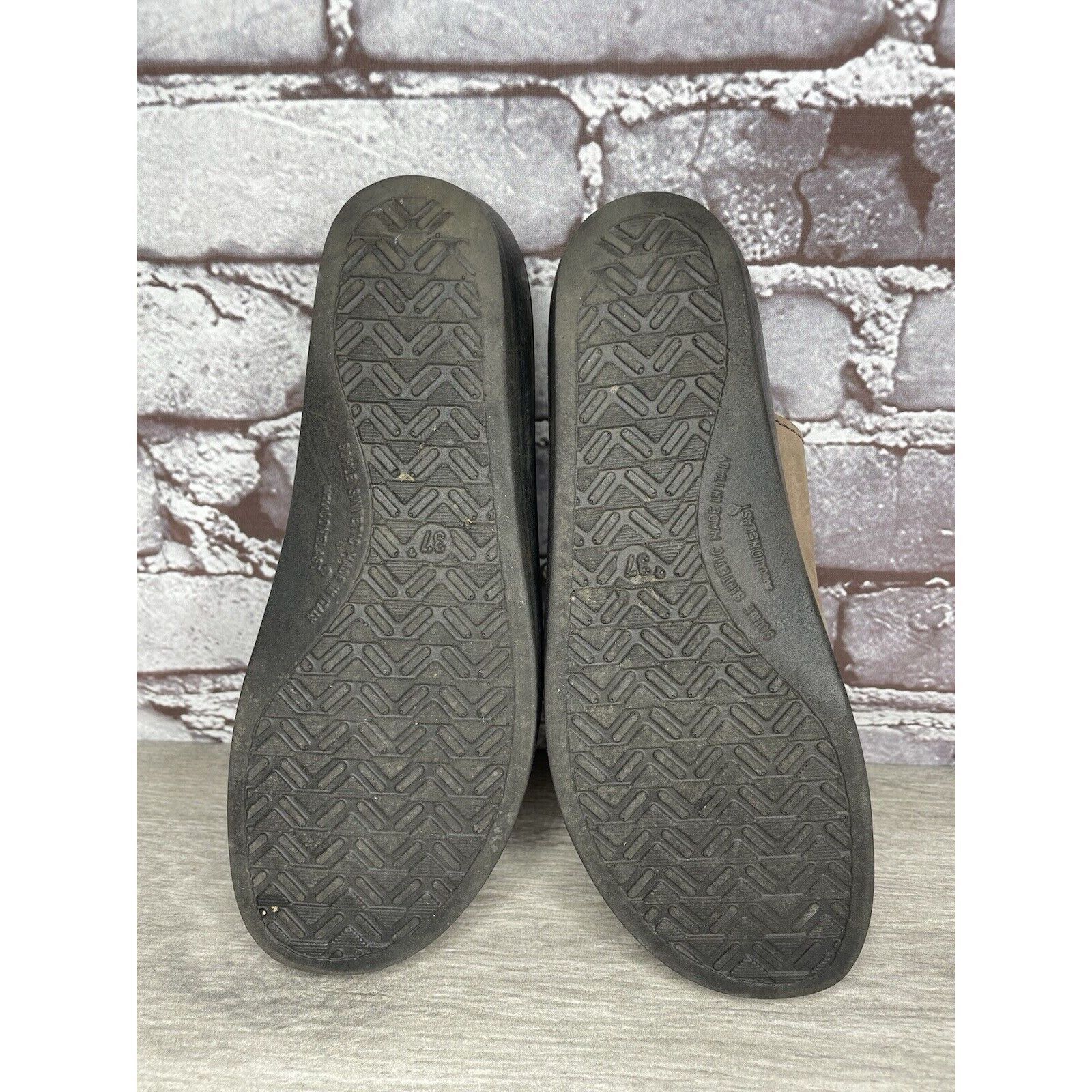 Other Fly Flot Taupe Nubuck Leather Strap Slides Wedge Sandals Wom Size US 6.5 / IT 36.5 - 10 Thumbnail
