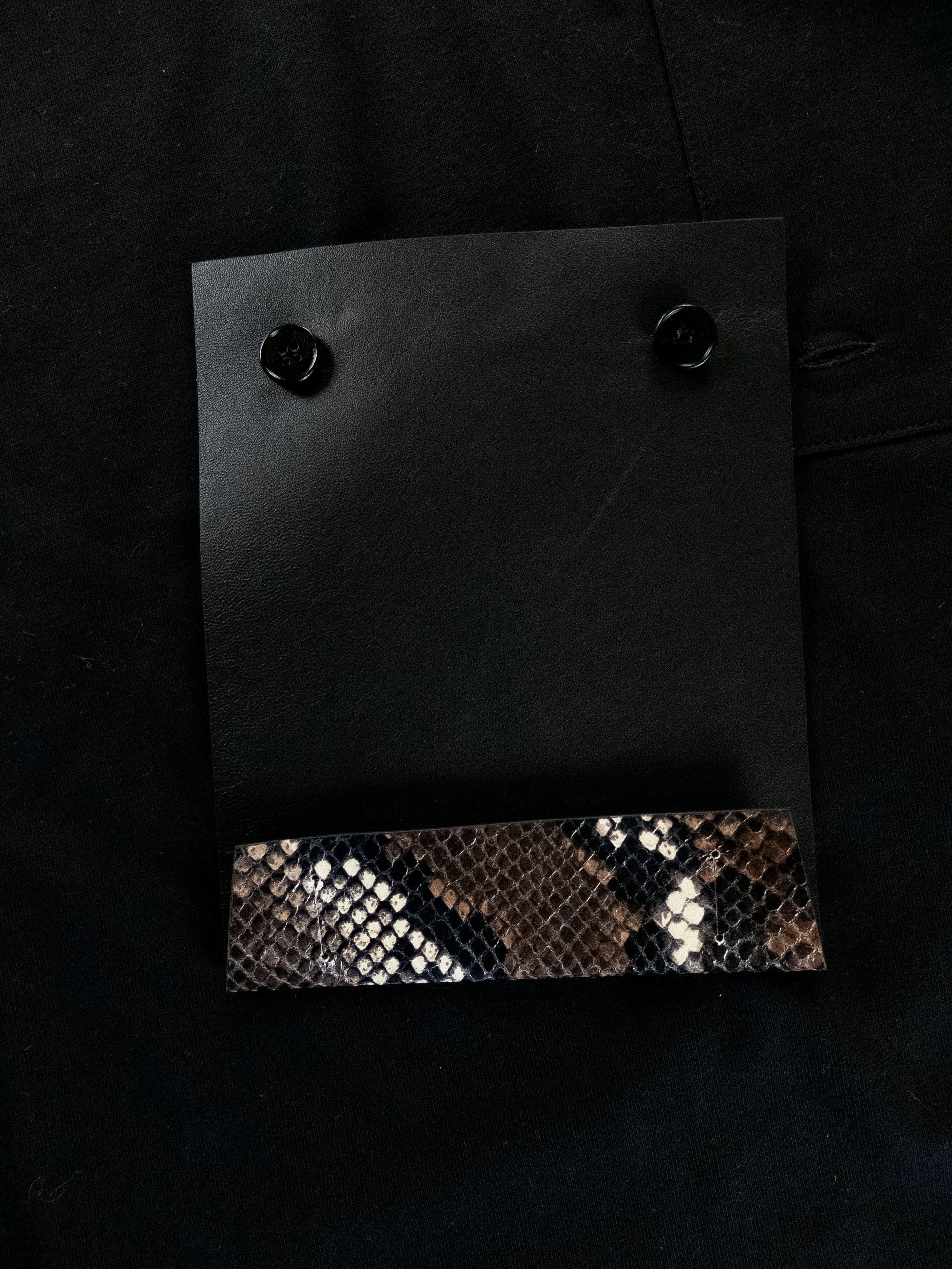 Jil Sander JIL SANDER black oversize python print chest patch t-shirt Size US M / EU 48-50 / 2 - 8 Thumbnail