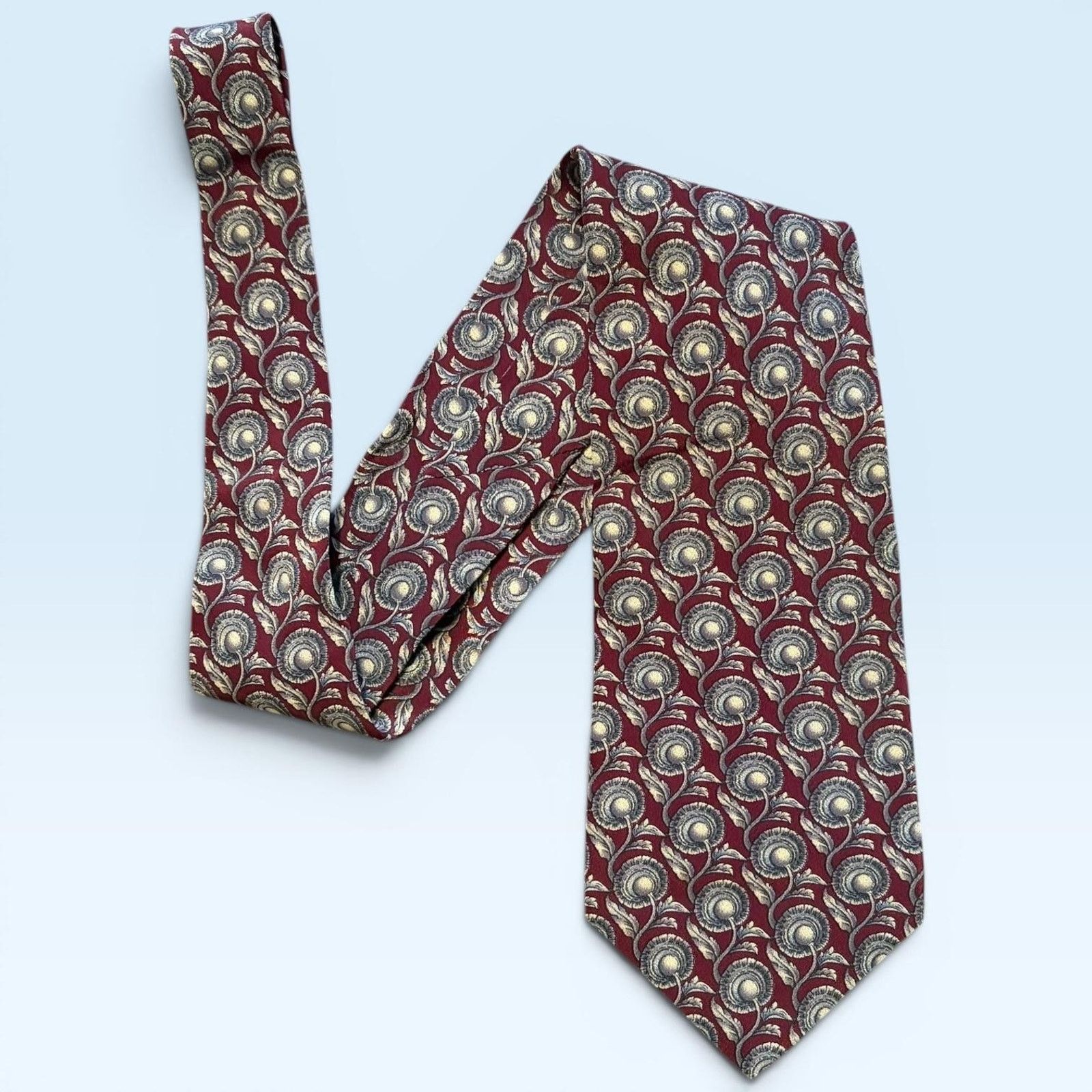 Vintage Metropolitan Museum Of Art Tie Mens One Floral Silk Necktie Size ONE SIZE - 1 Thumbnail