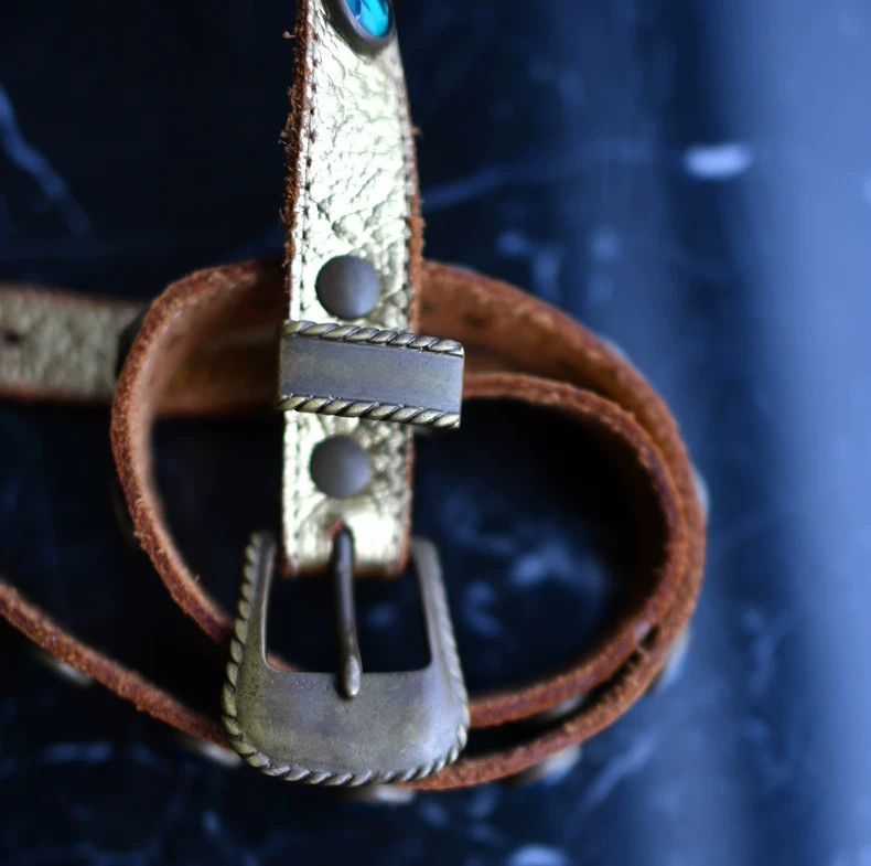 Number (N)ine Number (N)ineMiyashita Takahiro 07 Rivet Emerald Belt 2503- Size ONE SIZE - 4 Thumbnail