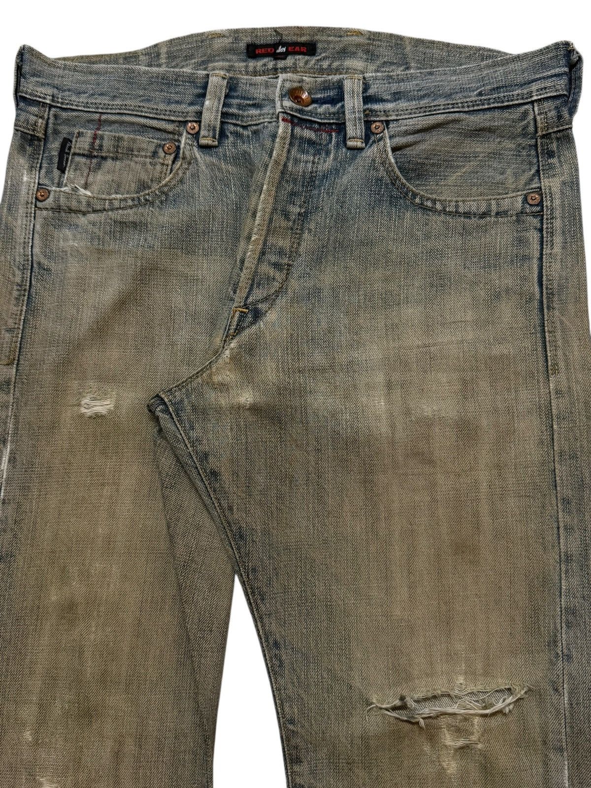 If Six Was Nine Vintage 90s Japanese Brand Mud Wash Distressed Straight Leg Size US 31 - 3 Thumbnail