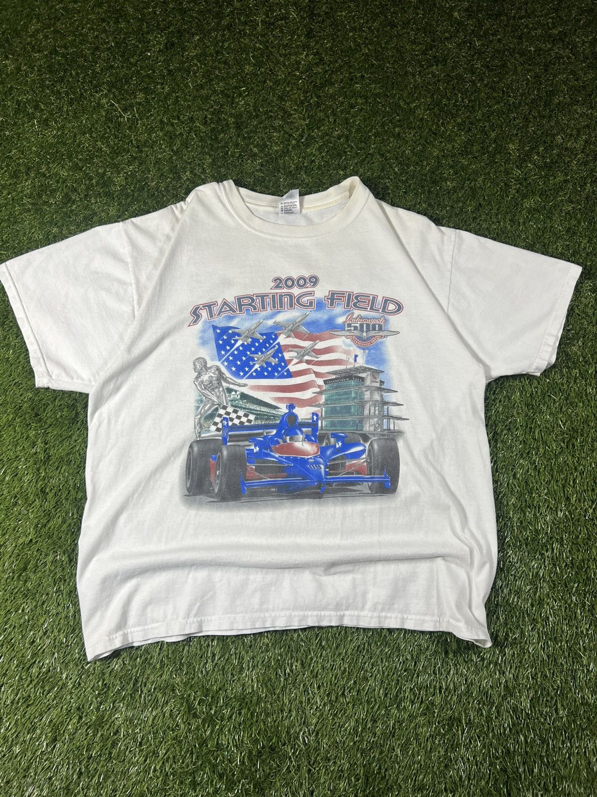 NASCAR Vintage Y2k Indianapolis 500 Indy Race Car USA NASCAR Tee Size US XL / EU 56 / 4 - 1 Thumbnail