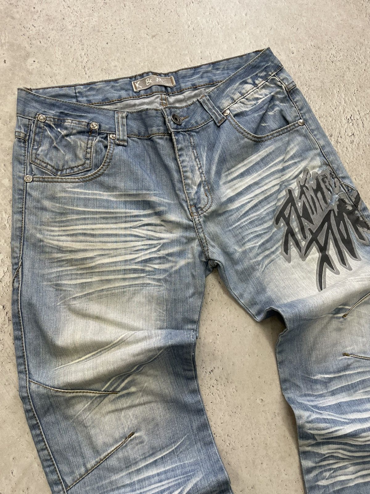 Diesel Distressed japanese y2k diesel style jeans pants Size US 36 / EU 52 - 5 Thumbnail