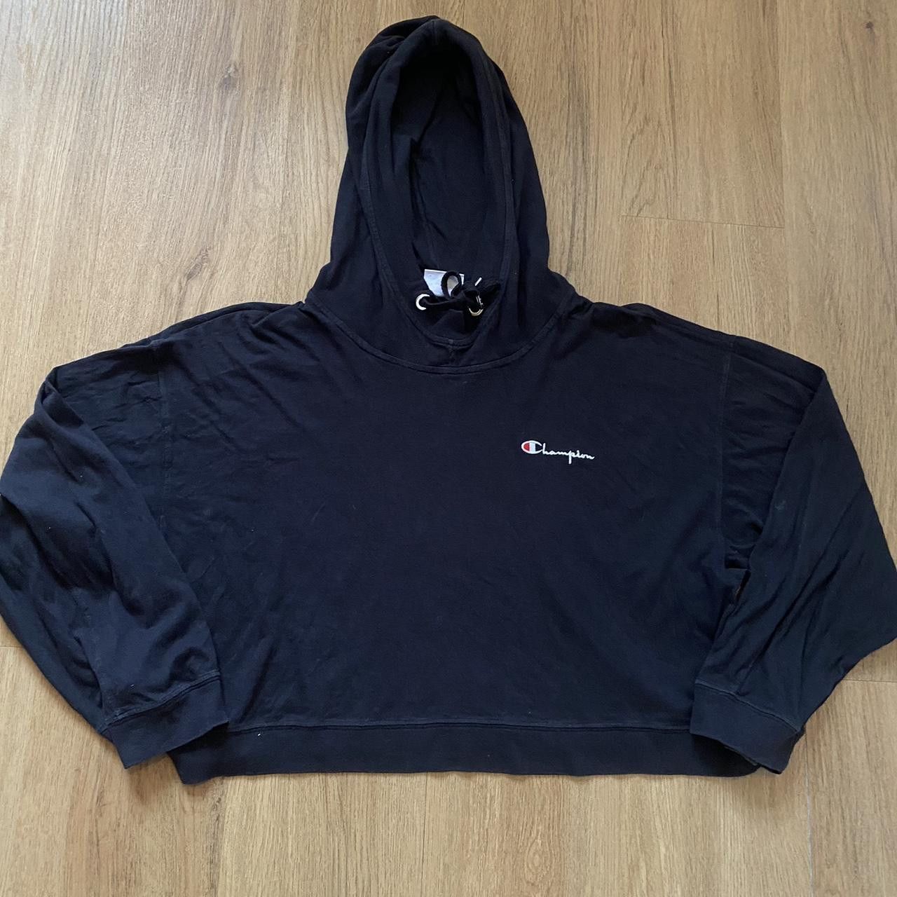 Champion Champion black cropped hoodie with drawstring Size US S / EU 44-46 / 1 - 1 Thumbnail