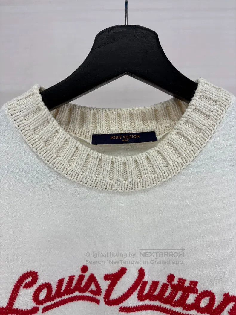 Louis Vuitton Louis Vuitton White and red knitted logo short sleeves Size US M / EU 48-50 / 2 - 3 Thumbnail