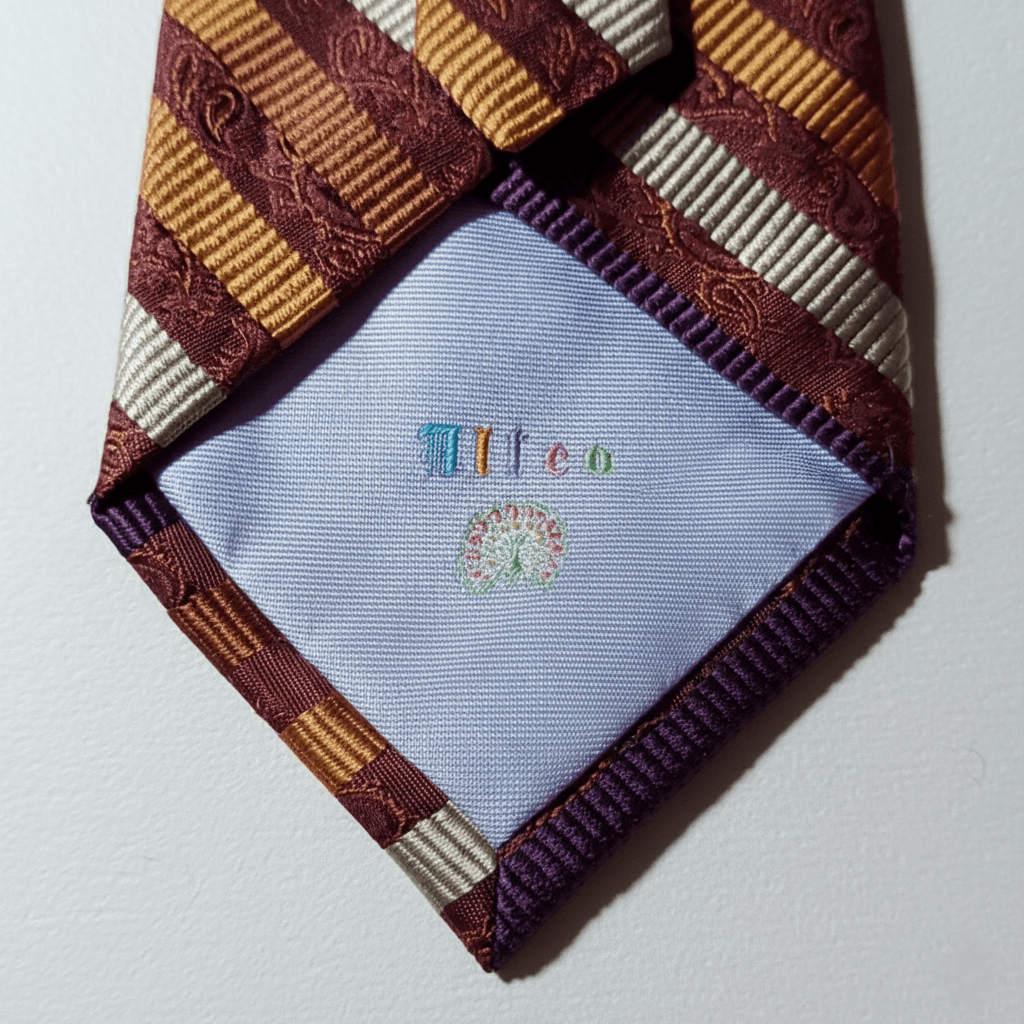 Altea Altea Milano 100% Silk Vintage Tie Burgundy wine Size ONE SIZE - 8 Thumbnail