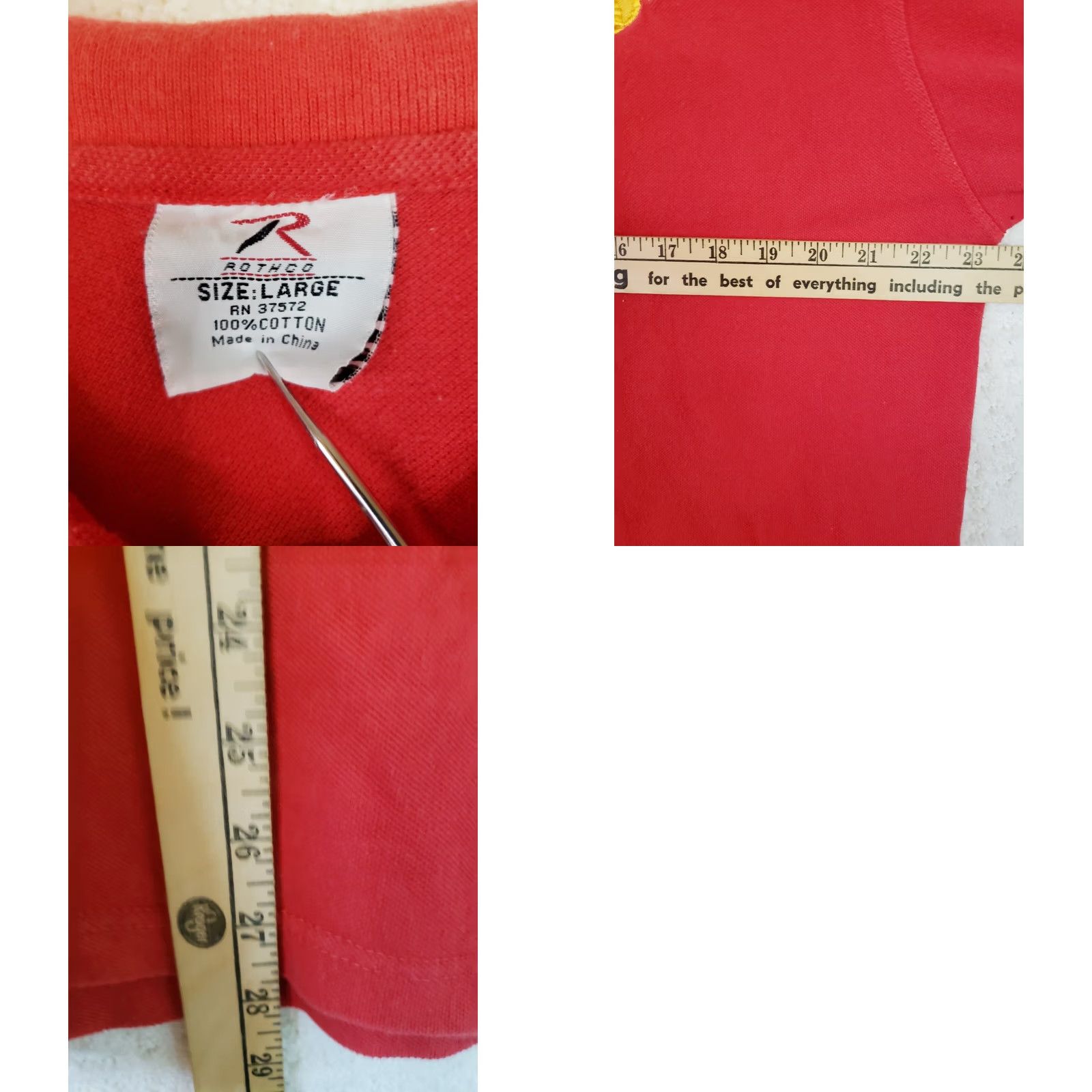 Rothco Rothco POLO SHIRT L USMC EMBROIDERED Red MARINES OFFICIALLY LICENSED Mens Size US L / EU 52-54 / 3 - 8 Thumbnail