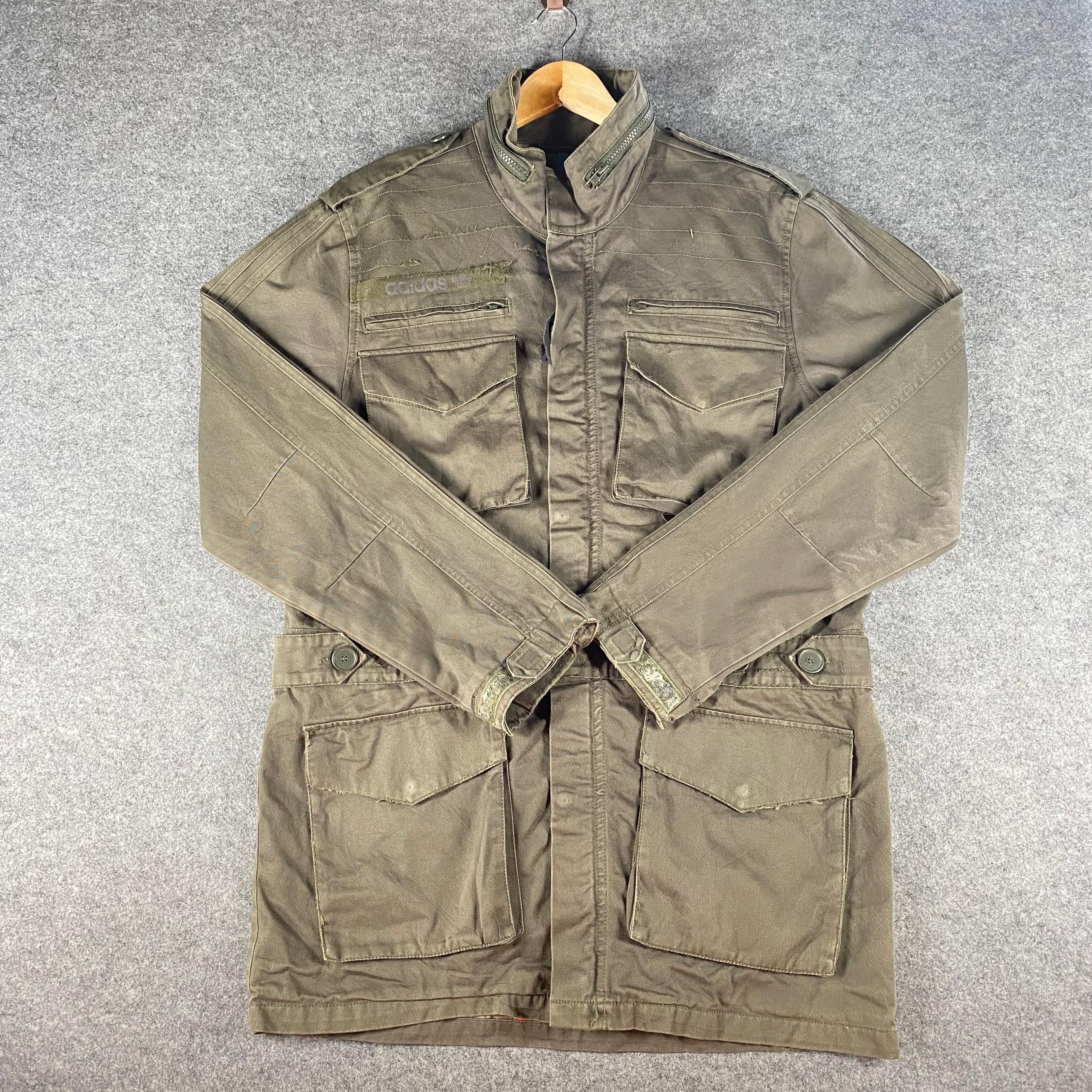 Adidas Vintage Adidas Millitary Long Jacket Size US L / EU 52-54 / 3 - 3 Thumbnail