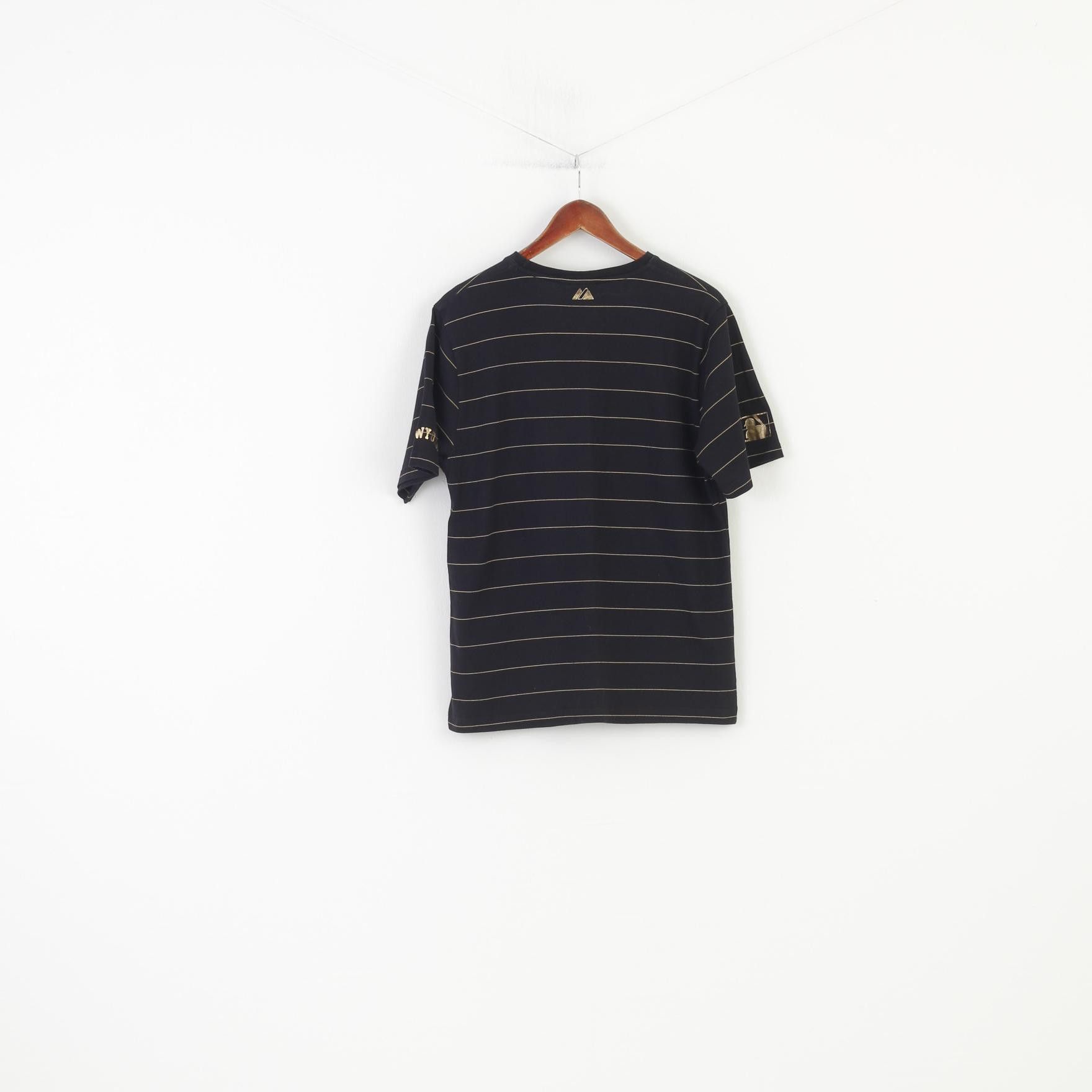 Cooperstown Collection Cooperstown Men L T-Shirt Black Cotton Gold Striped 10337 Size US L / EU 52-54 / 3 - 7 Thumbnail