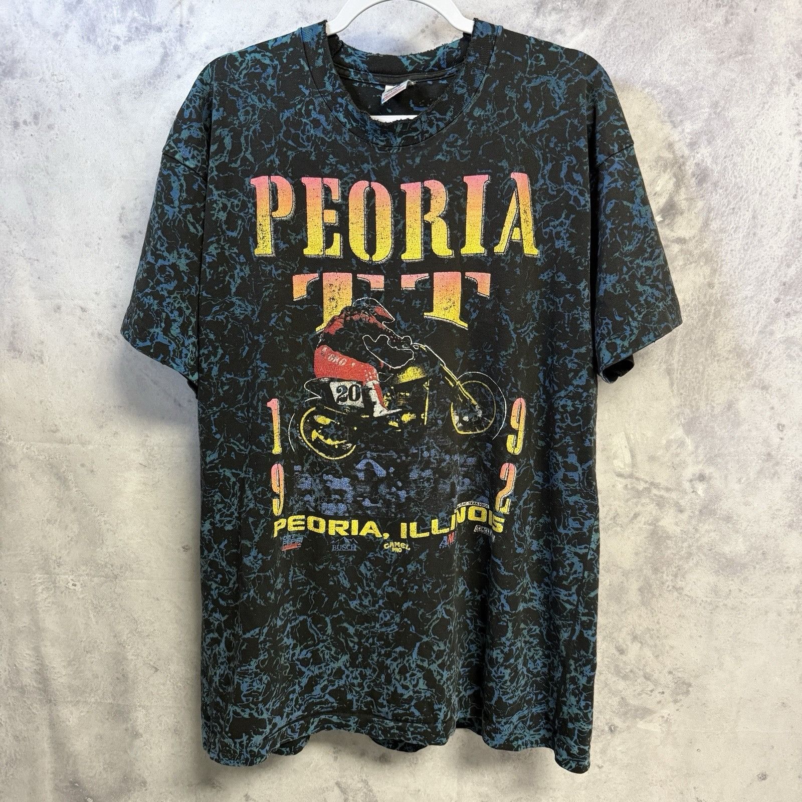 Vintage Vintage 90s Motocross Racing T Shirt Mens XL 23.5x29.5 AMA C Size US XL / EU 56 / 4 - 2 Thumbnail