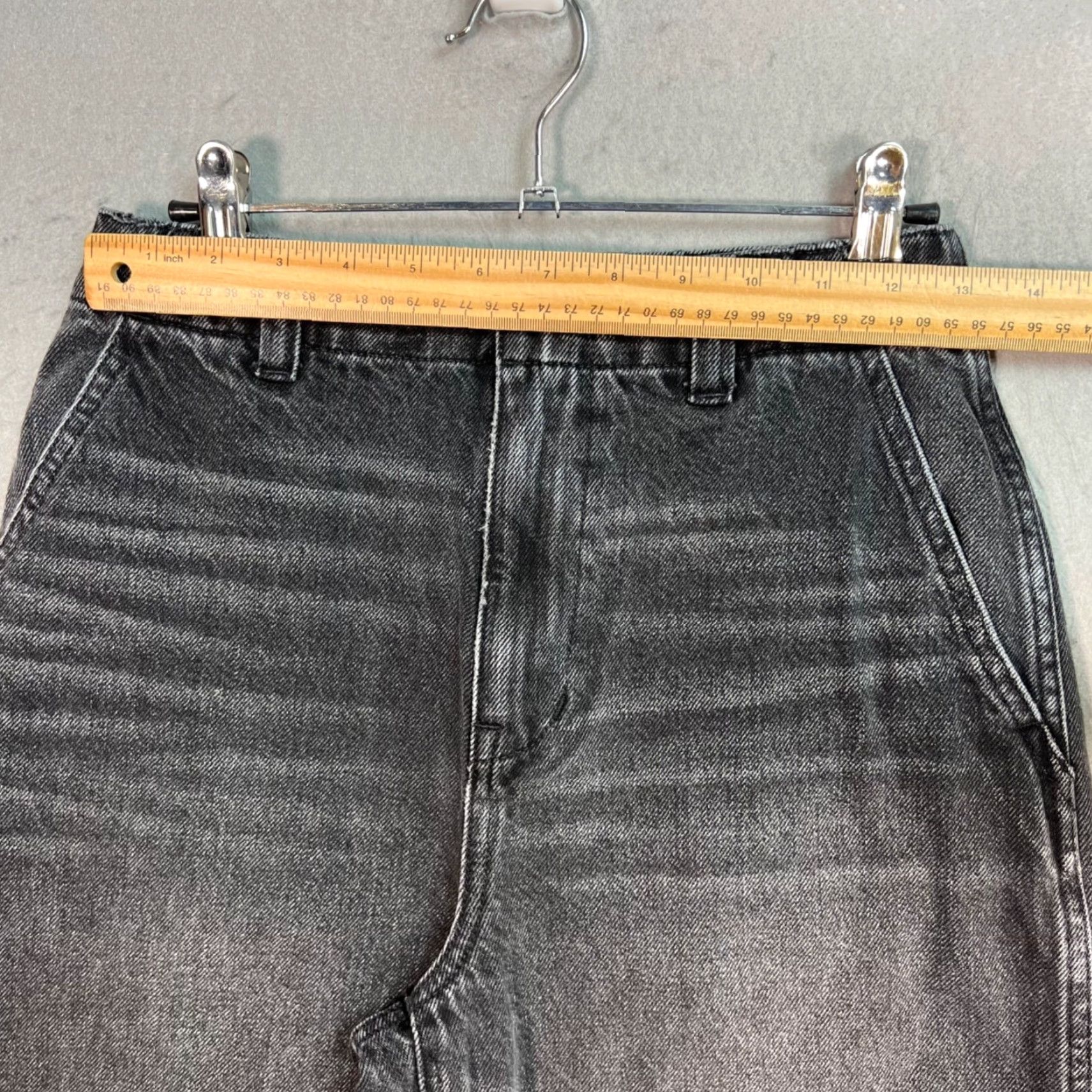 Madewell Madewell Jeans Cropped Wide-Leg Washed Black Denim Size 26 Womens Size 26" / US 2 / IT 38 - 4 Thumbnail
