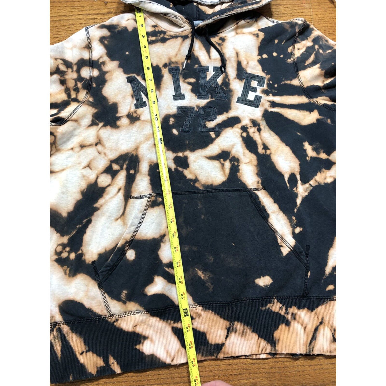 Nike Nike Hoodie Mens L Black Tie Dye Acid Wash Logo Sleeves 90s Streetwear Shirt? Size US L / EU 52-54 / 3 - 6 Thumbnail