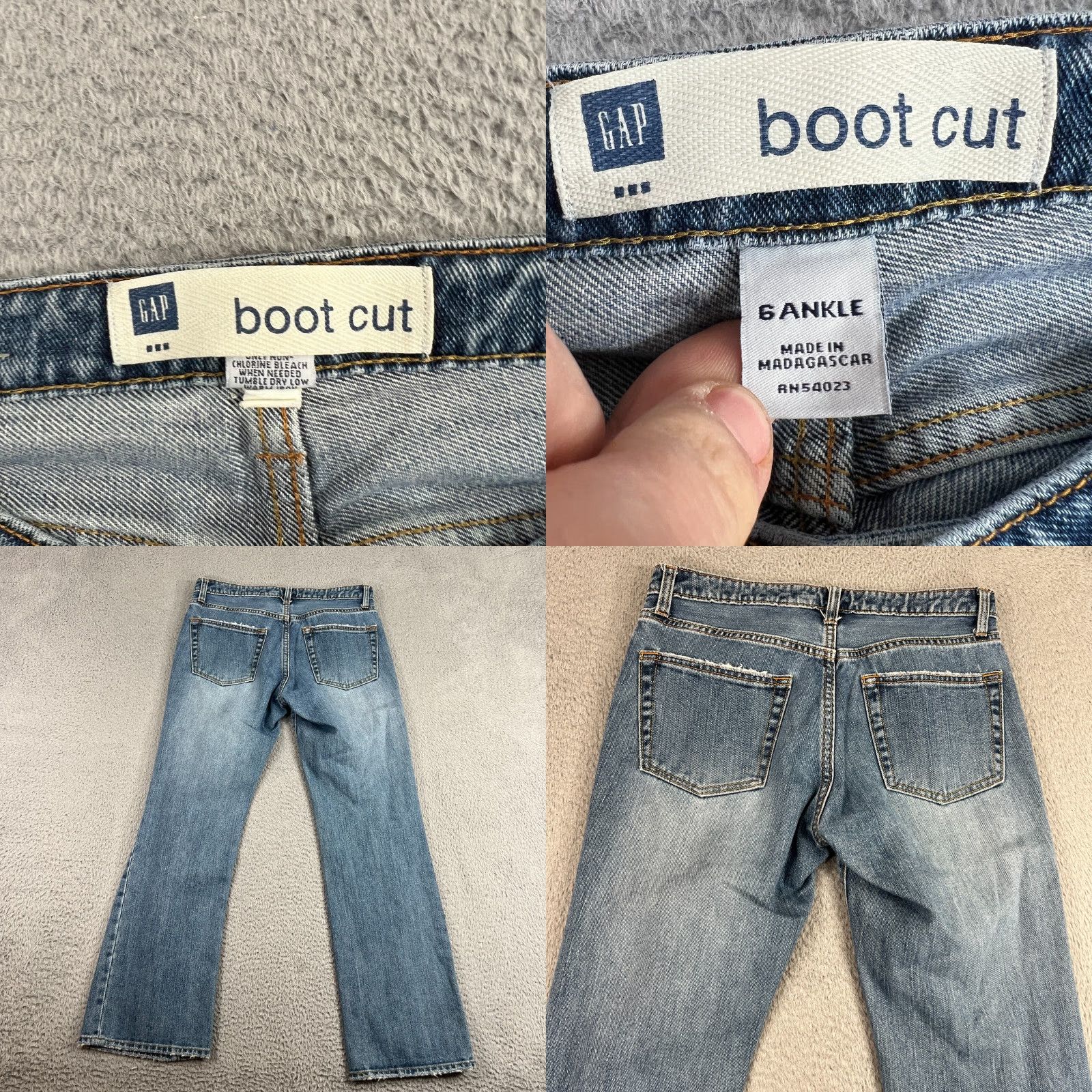 Gap Gap Jeans Bootcut Denim Womens Size 6 Blue Regular 5-Pocket Design Zipper Button Logo Inseam 29in Stretch Pants Casual Vintage (if applicable) Size 28" / US 6 / IT 42 - 8 Thumbnail
