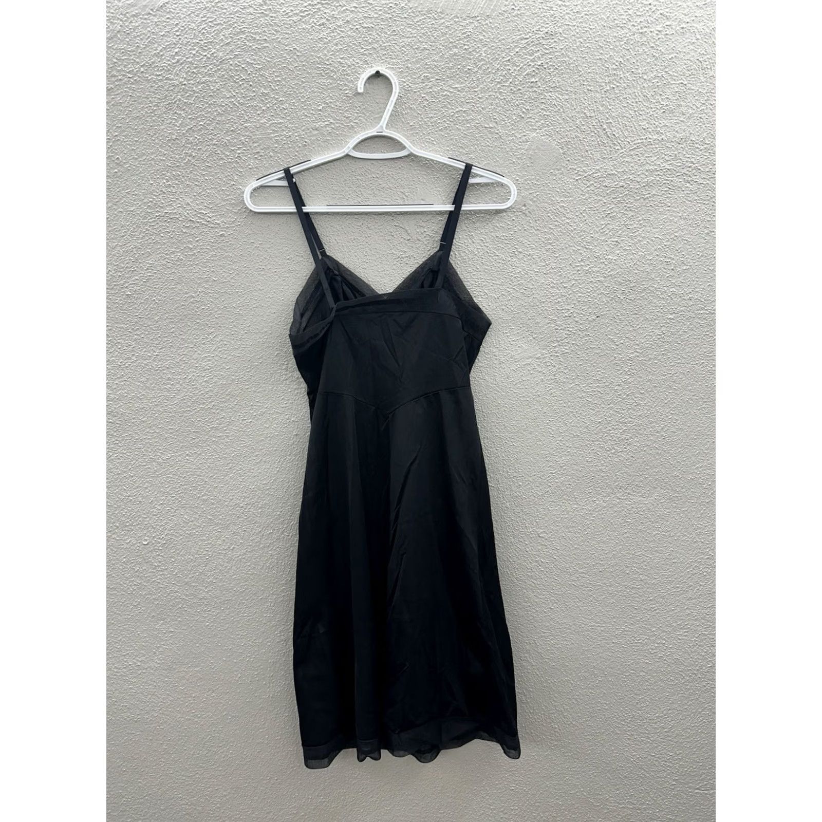 Vintage VINTAGE Unbranded Womens Nightgown Sleeveless Black Silk Sleepwear VTG Size ONE SIZE - 4 Thumbnail