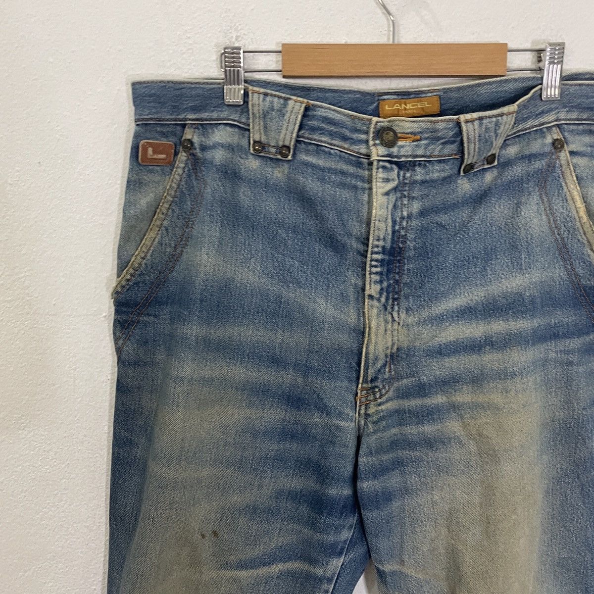 Lancel Vintage Lancel Distressed Denim Jeans Size US 37 - 3 Thumbnail
